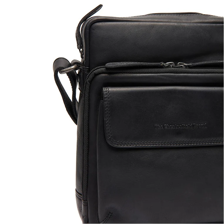 Leather Shoulder Bag Black Montira - Image 3