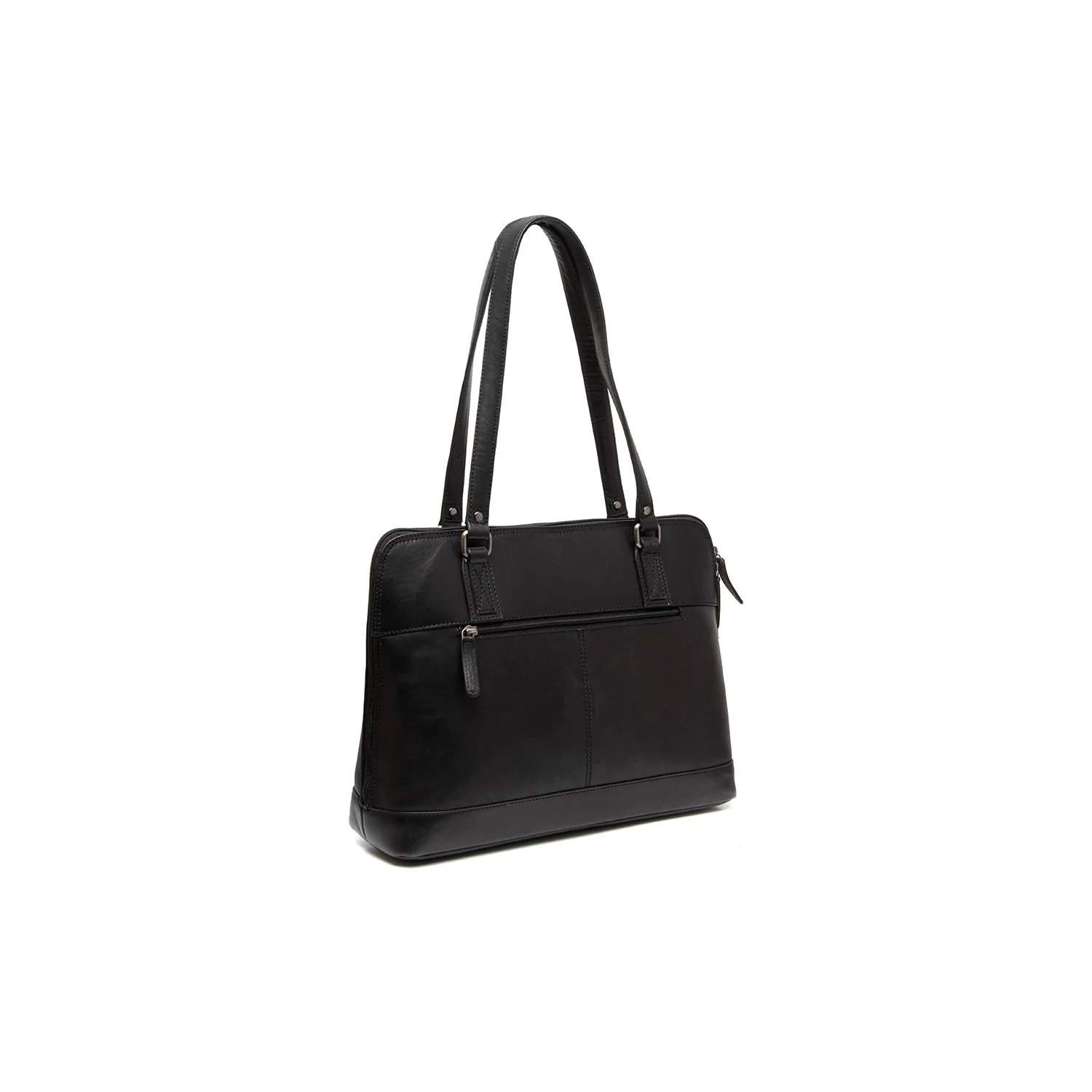 Leather Shoulder Bag Black Selvino - Image 6