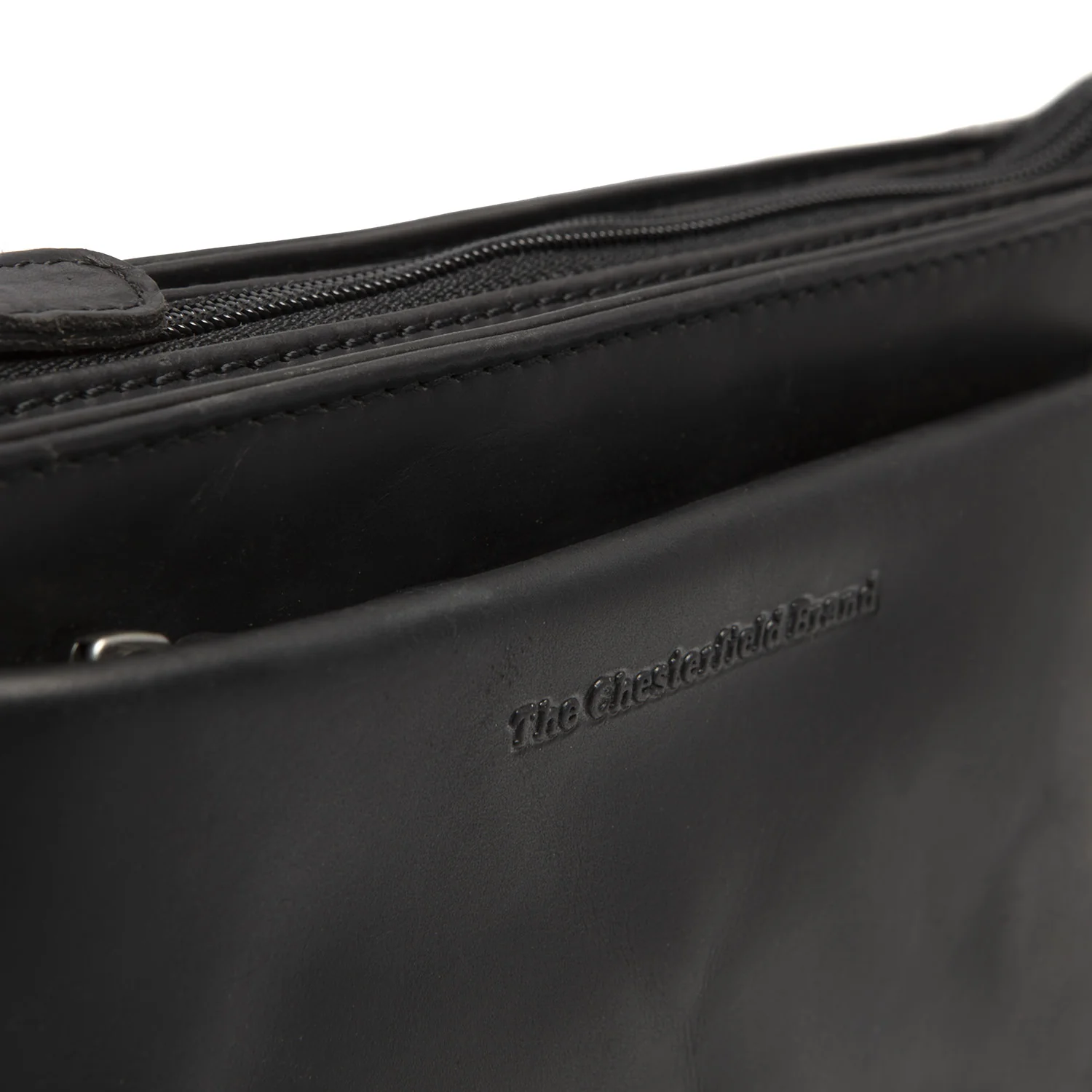 Leather Shoulder Bag Black Southampton - Image 3