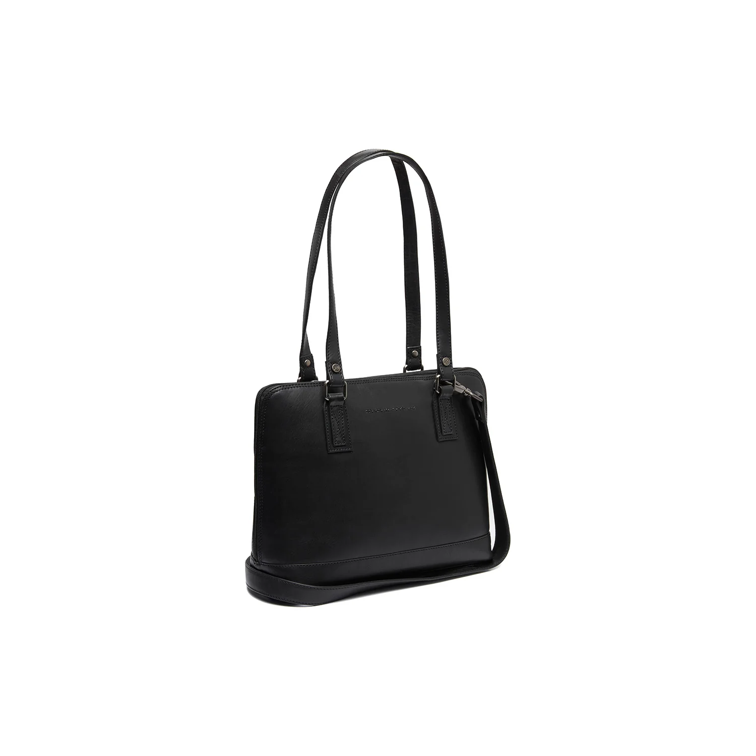 Leather Shoulder Bag Black Viamonte