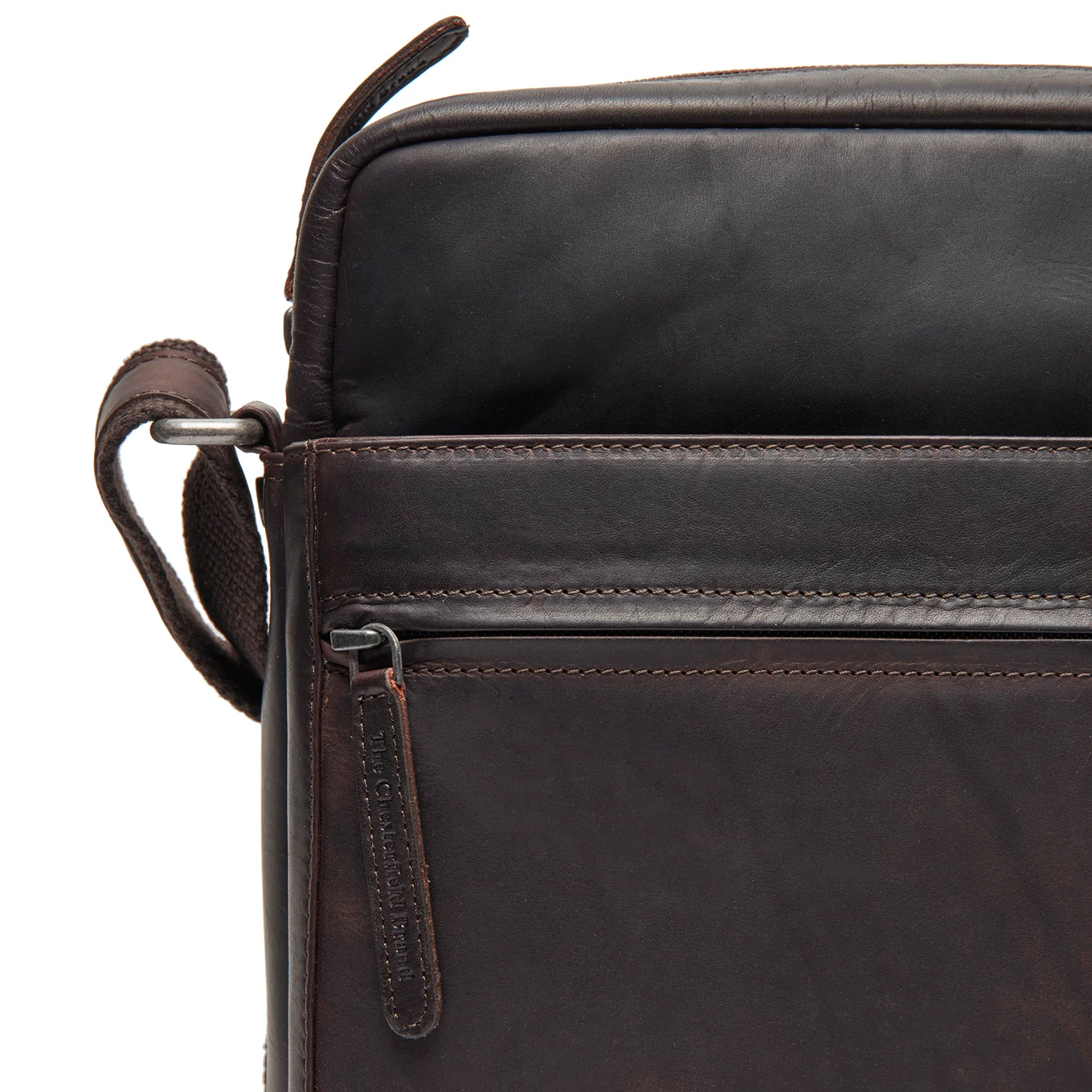 Leather Shoulder Bag Brown Anzora - Image 3
