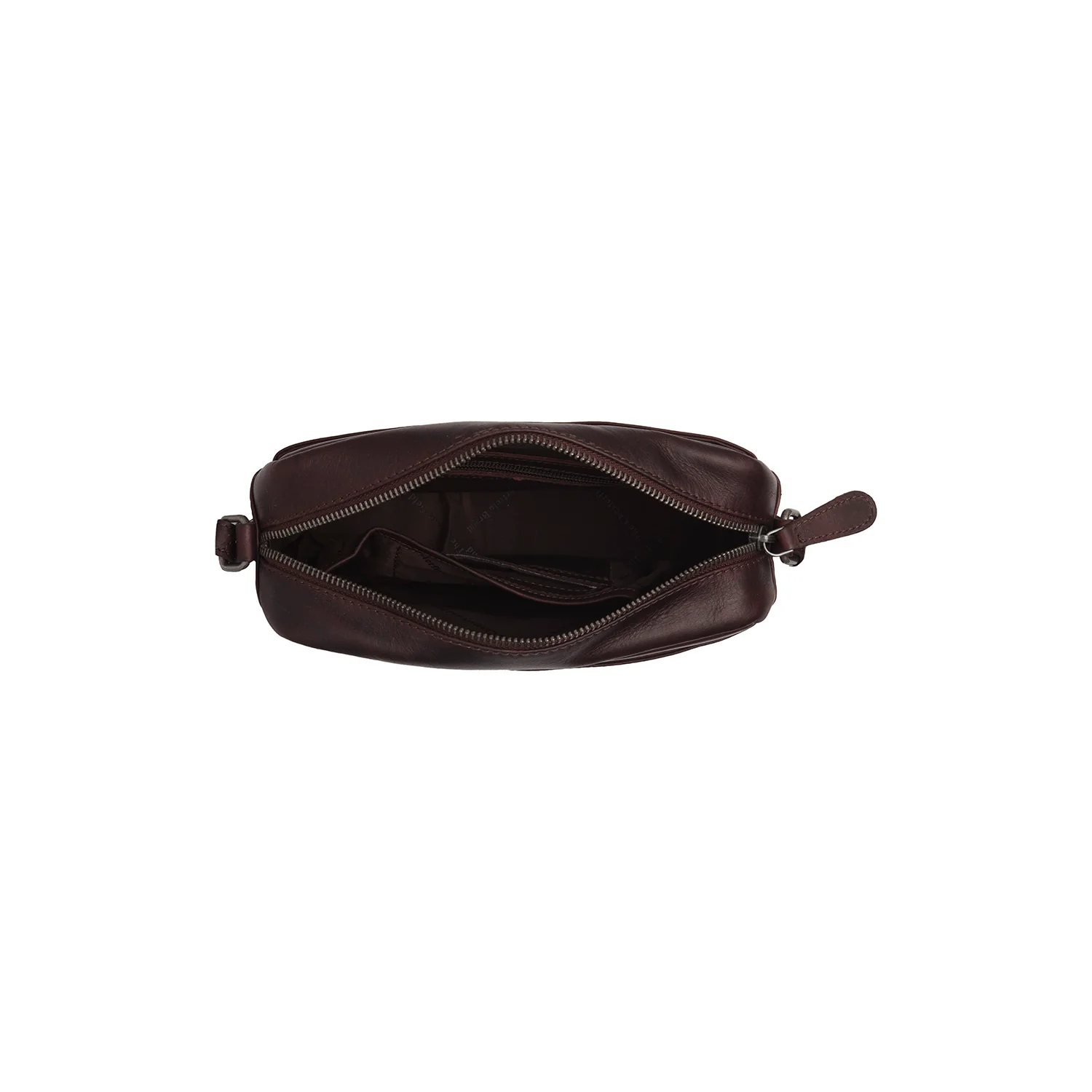 Leather Shoulder Bag Brown Arona - Image 3