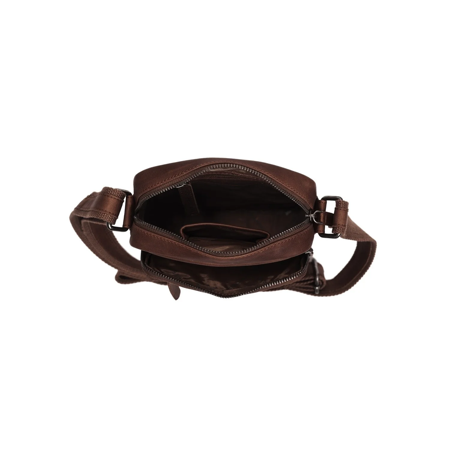 Leather Shoulder Bag Brown Birmingham - Image 4