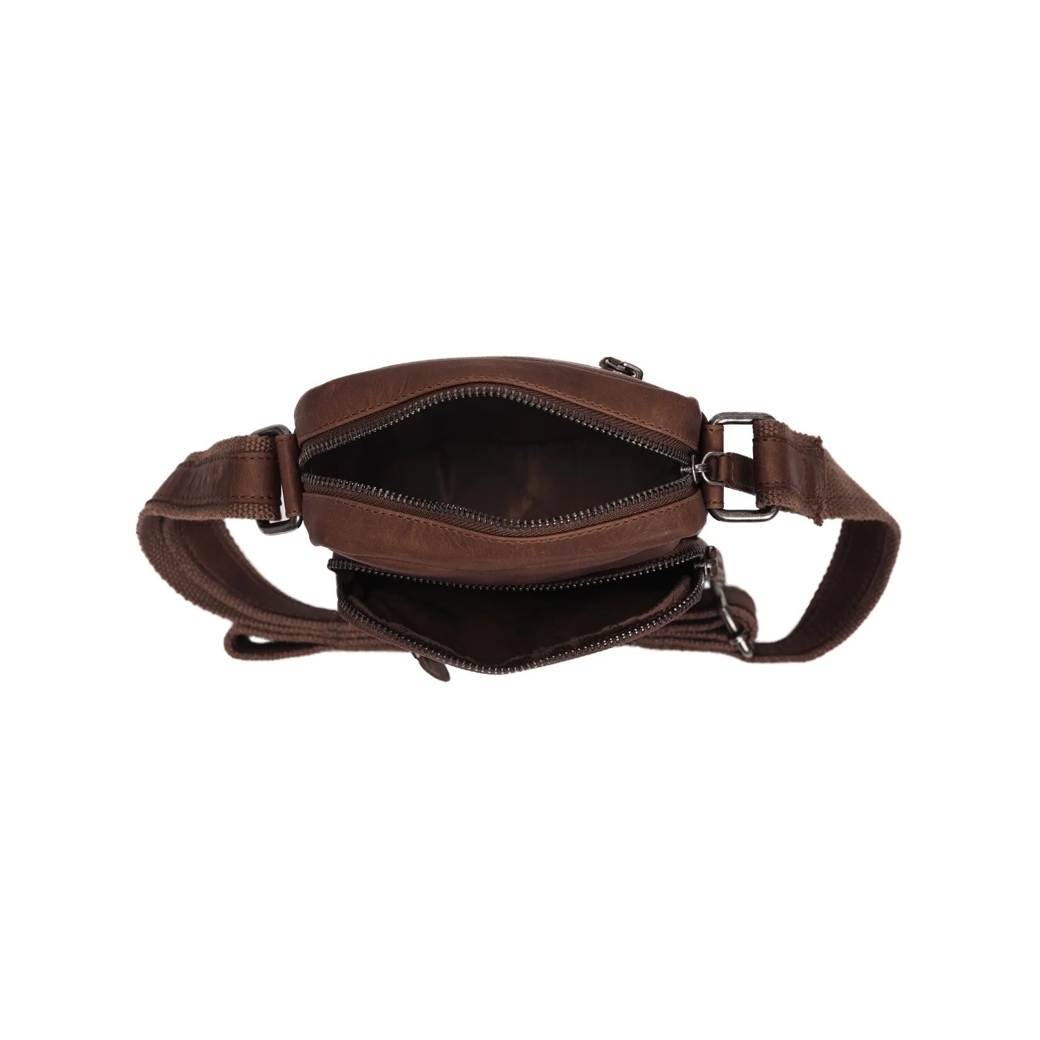 Leather Shoulder Bag Brown Bremen - Image 3