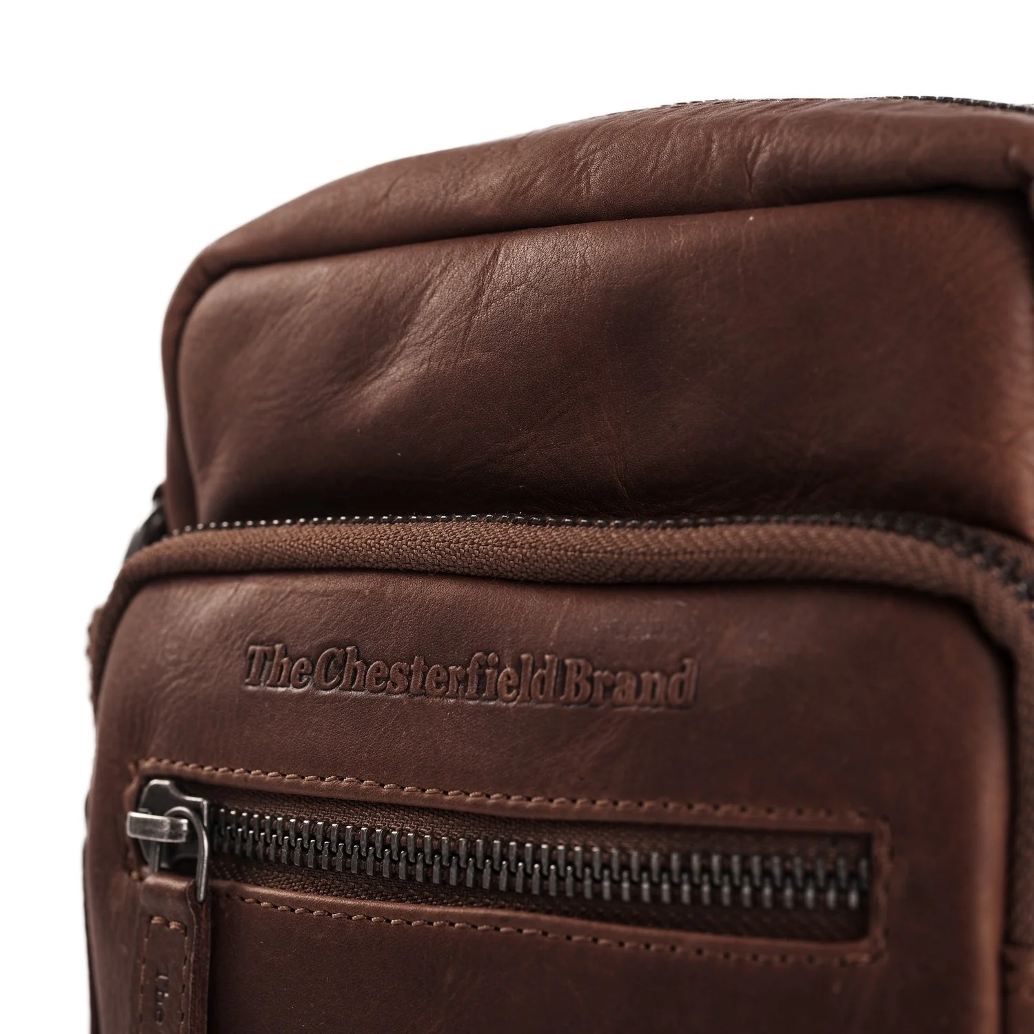 Leather Shoulder Bag Brown Bremen - Image 4