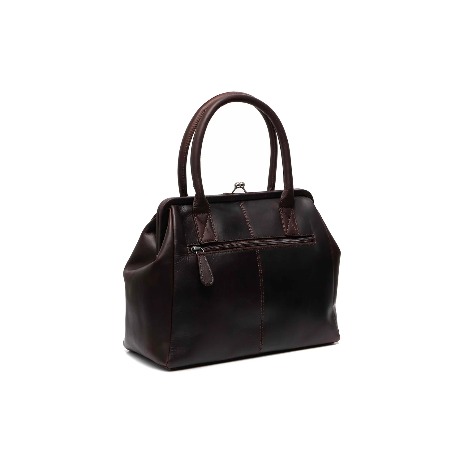 Leather Shoulder Bag Brown Dorin - Image 6