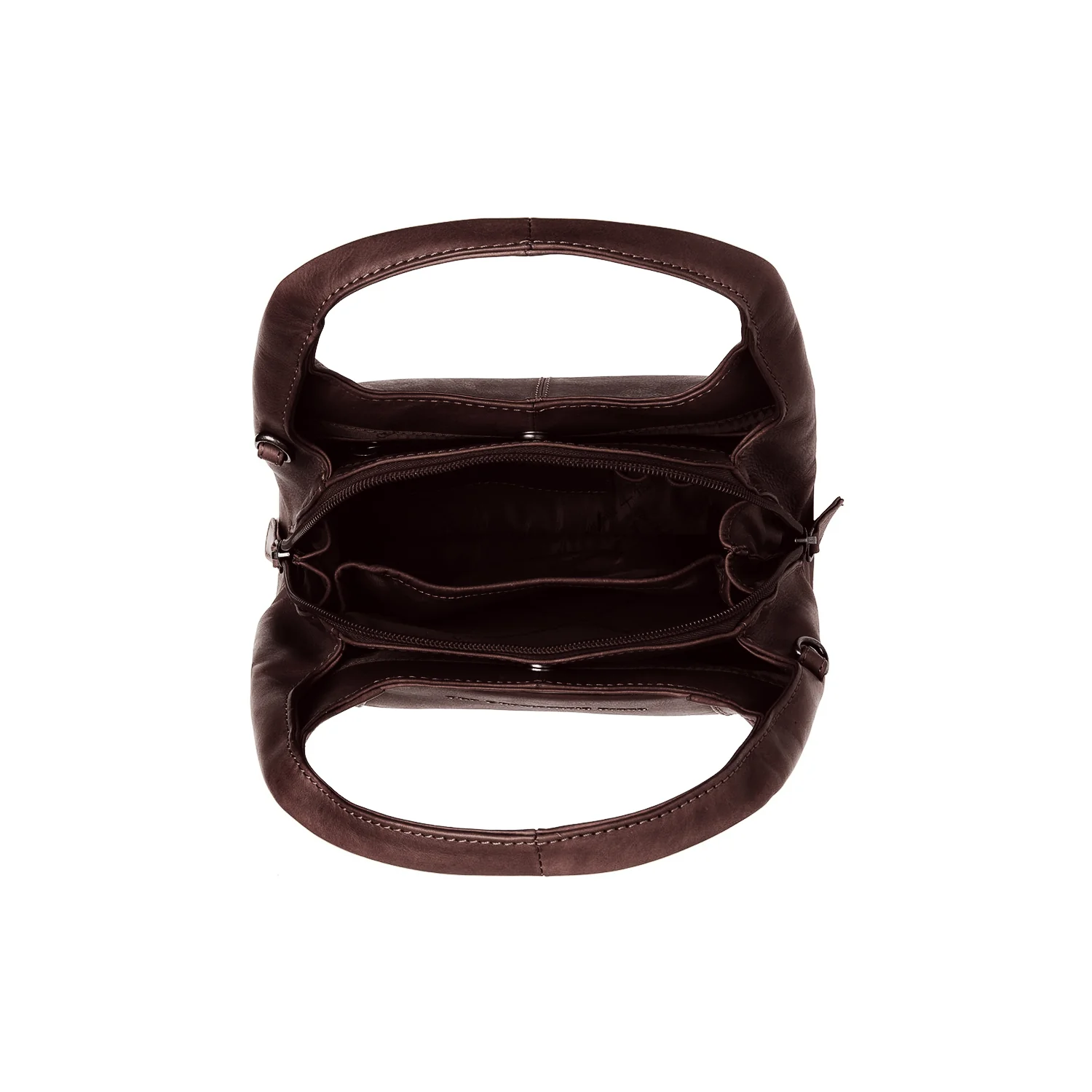 Leather Shoulder Bag Brown Lunera - Image 3