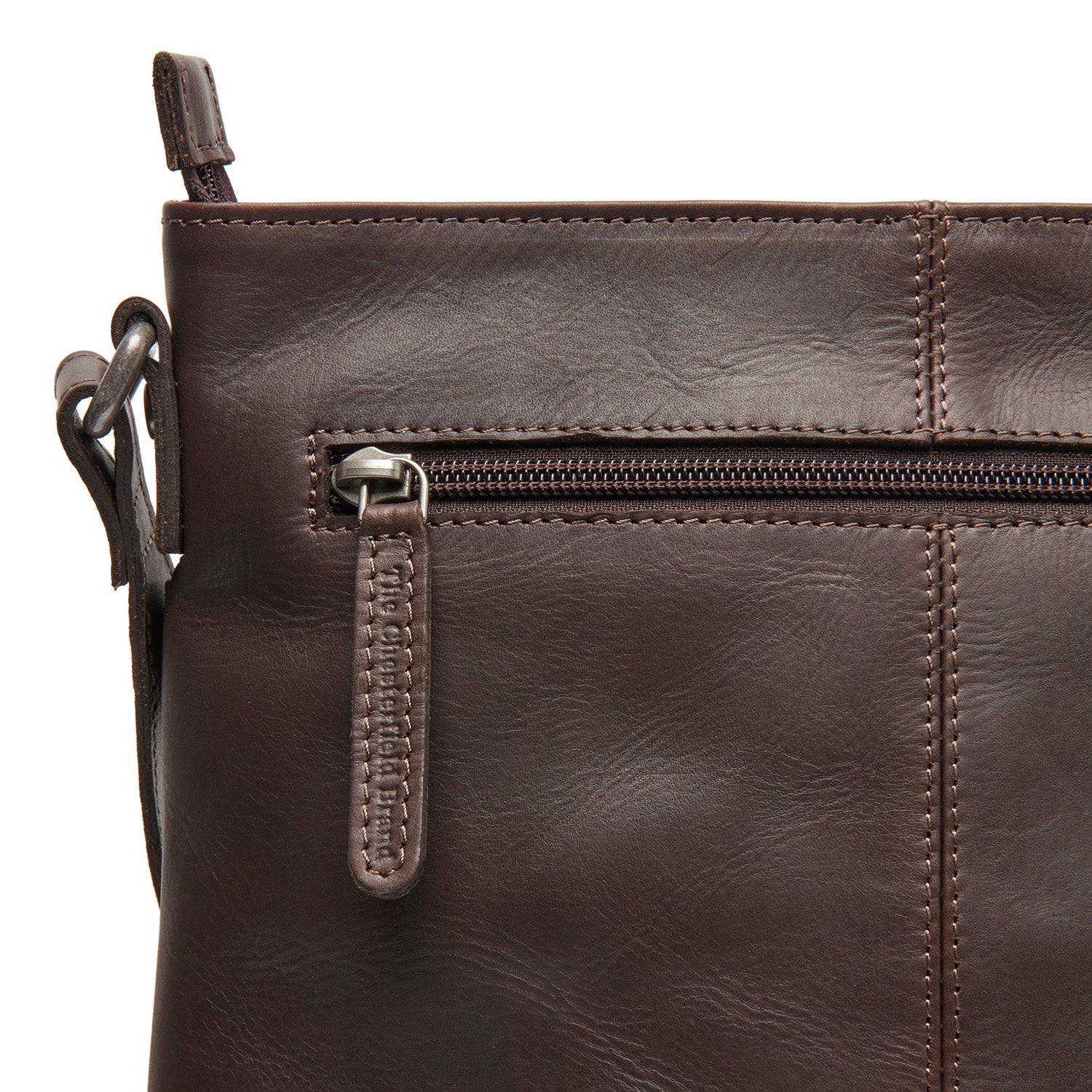Leather Shoulder Bag Brown Lunton - Image 3