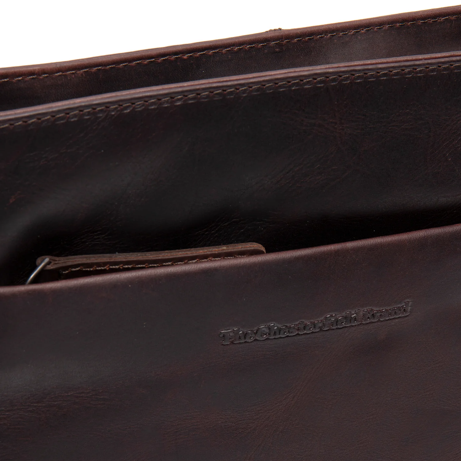 Leather Shoulder Bag Brown Navene - Image 2