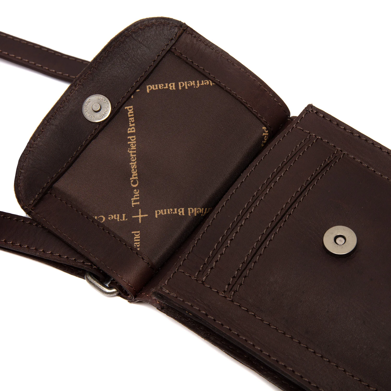 Leather Phone Pouch Brown Nebra - Image 3