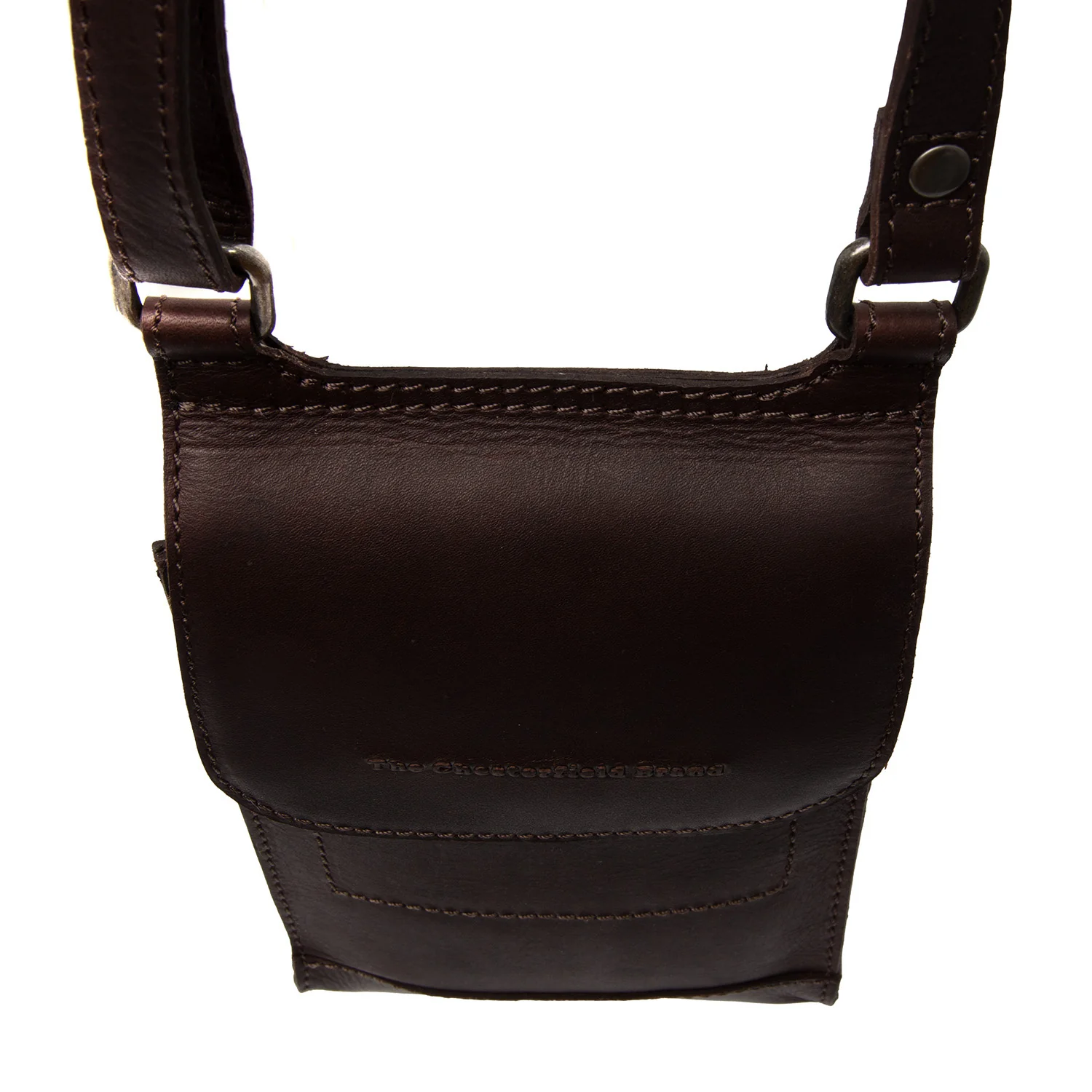Leather Phone Pouch Brown Nebra - Image 4