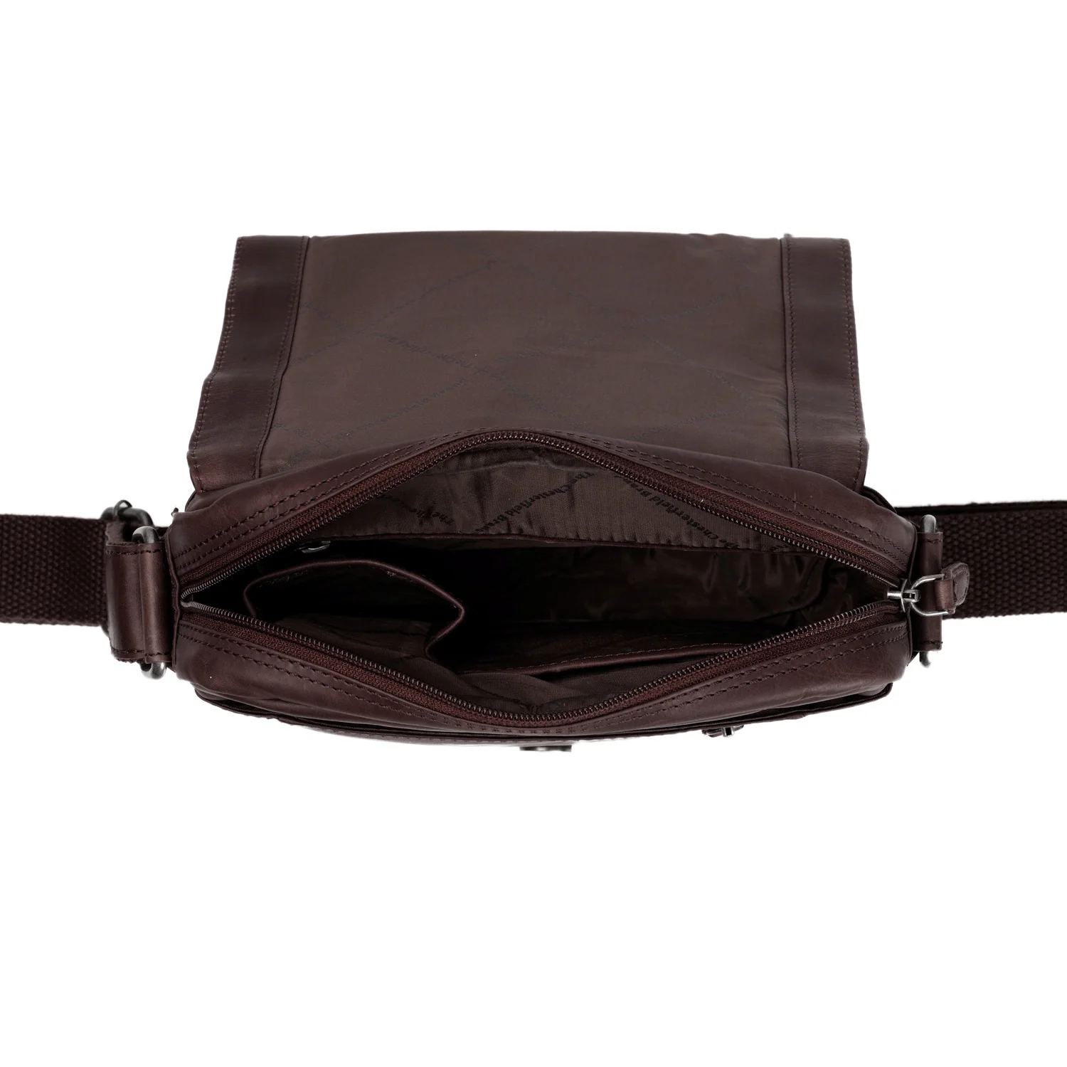 Leather Shoulder Bag Brown Remy - Image 2