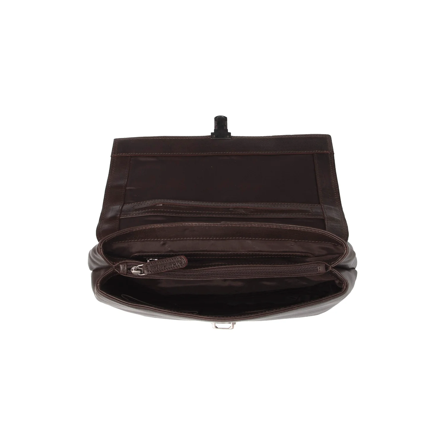 Leather Shoulder Bag Brown Renata - Image 5