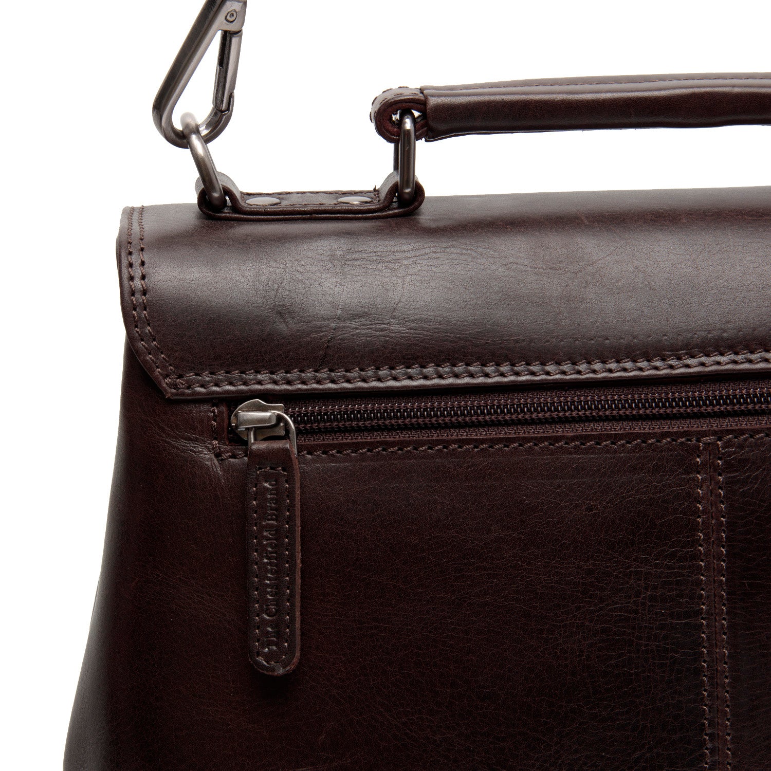 Leather Shoulder Bag Brown Renata - Image 6
