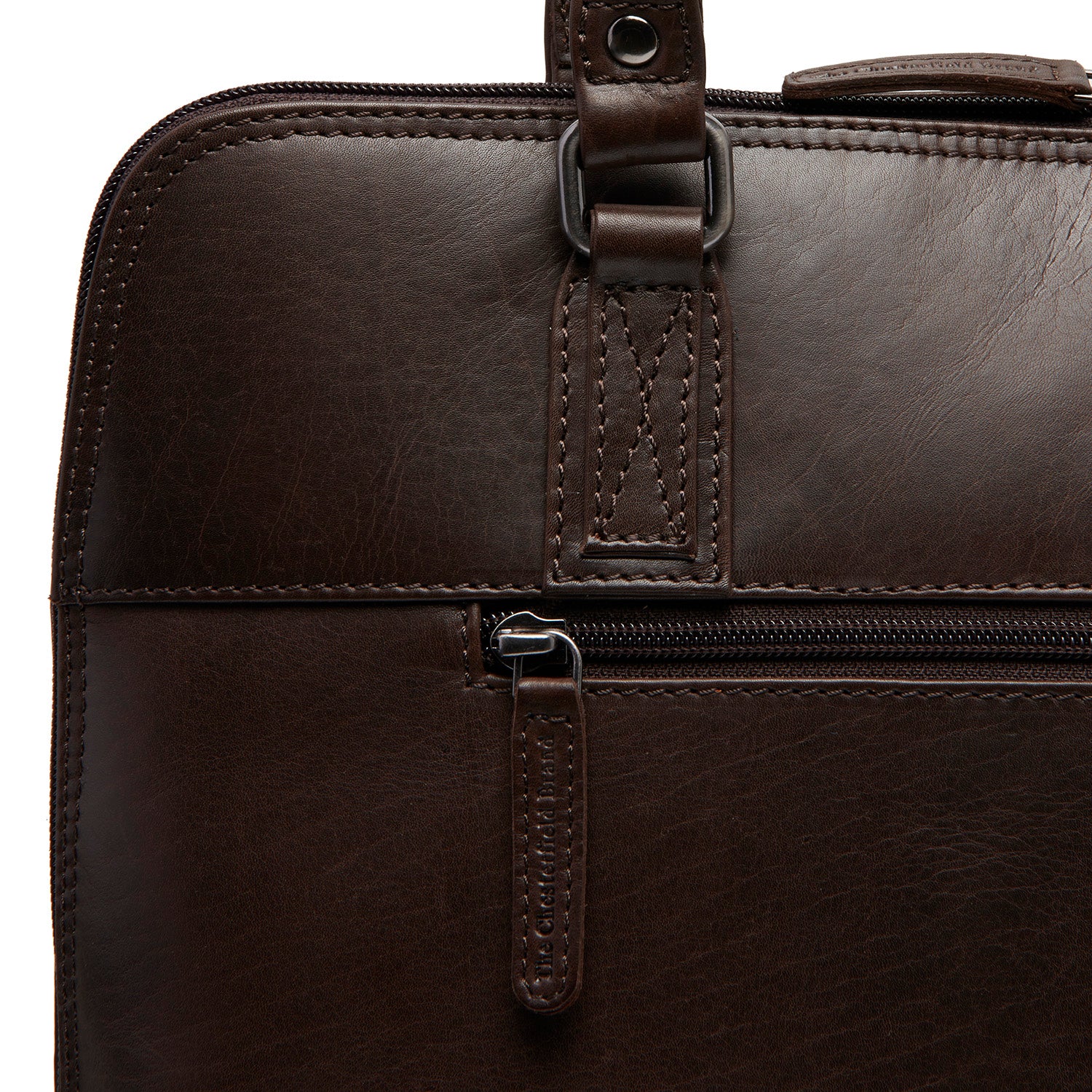 Leather Shoulder Bag Brown Selvino - Image 7