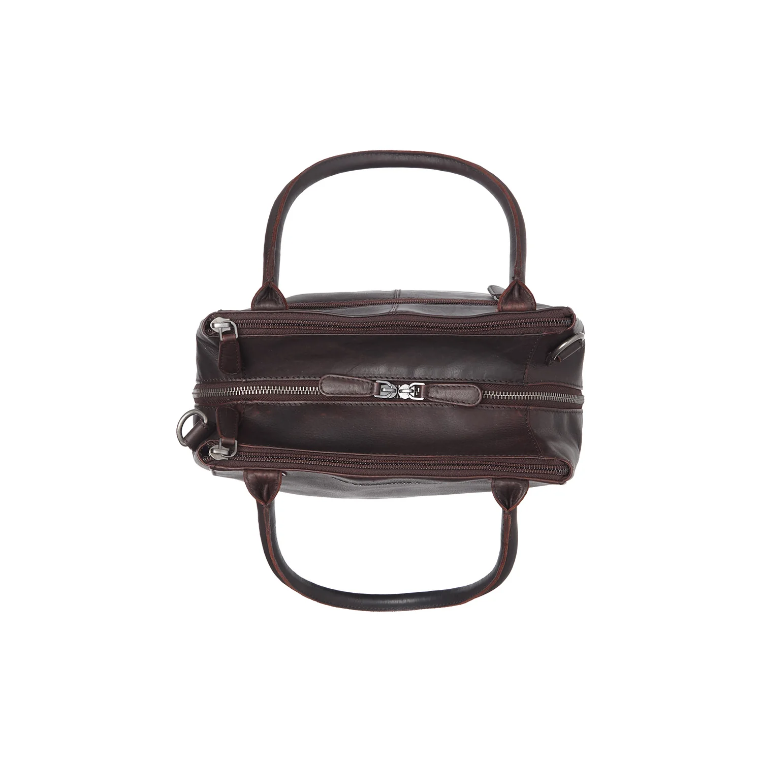 Leather Shoulder Bag Brown Solvin - Image 4