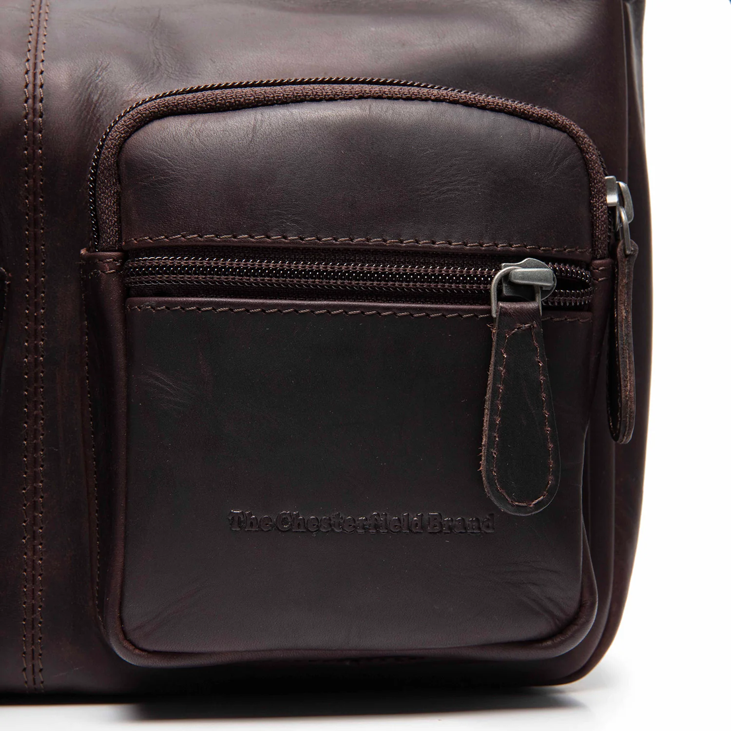 Leather Shoulder Bag Brown Valenora - Image 2
