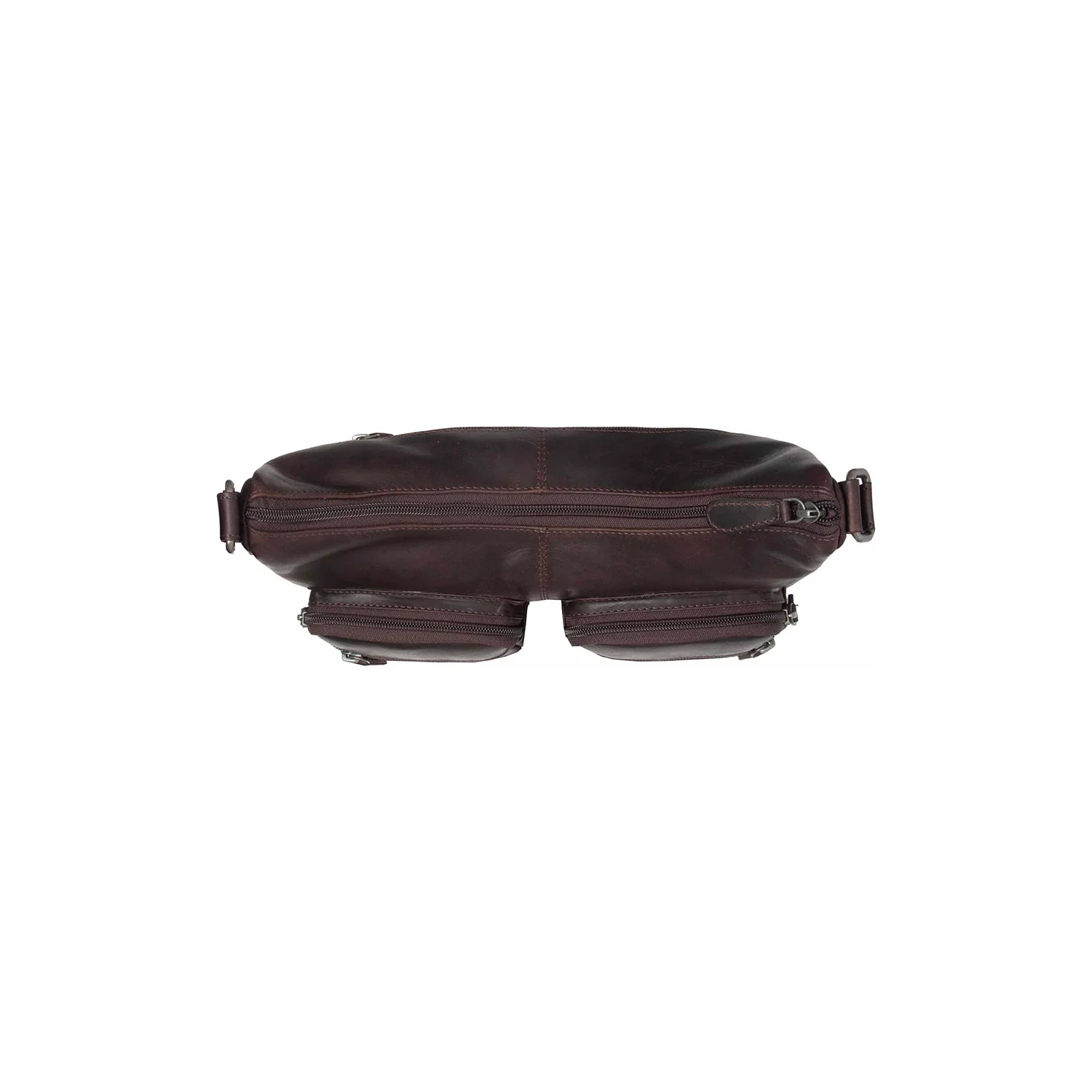 Leather Shoulder Bag Brown Valenora - Image 4