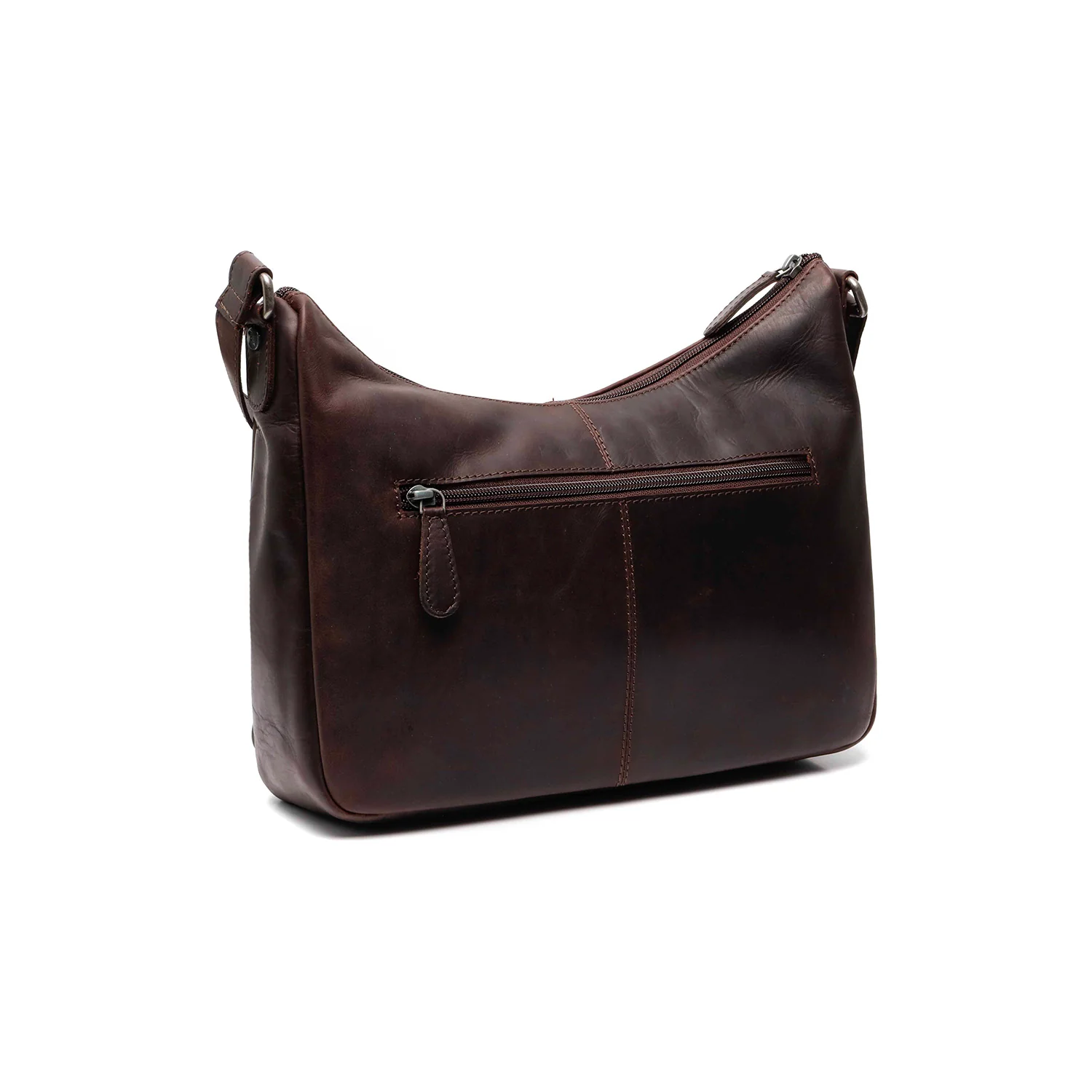 Leather Shoulder Bag Brown Valenora - Image 6