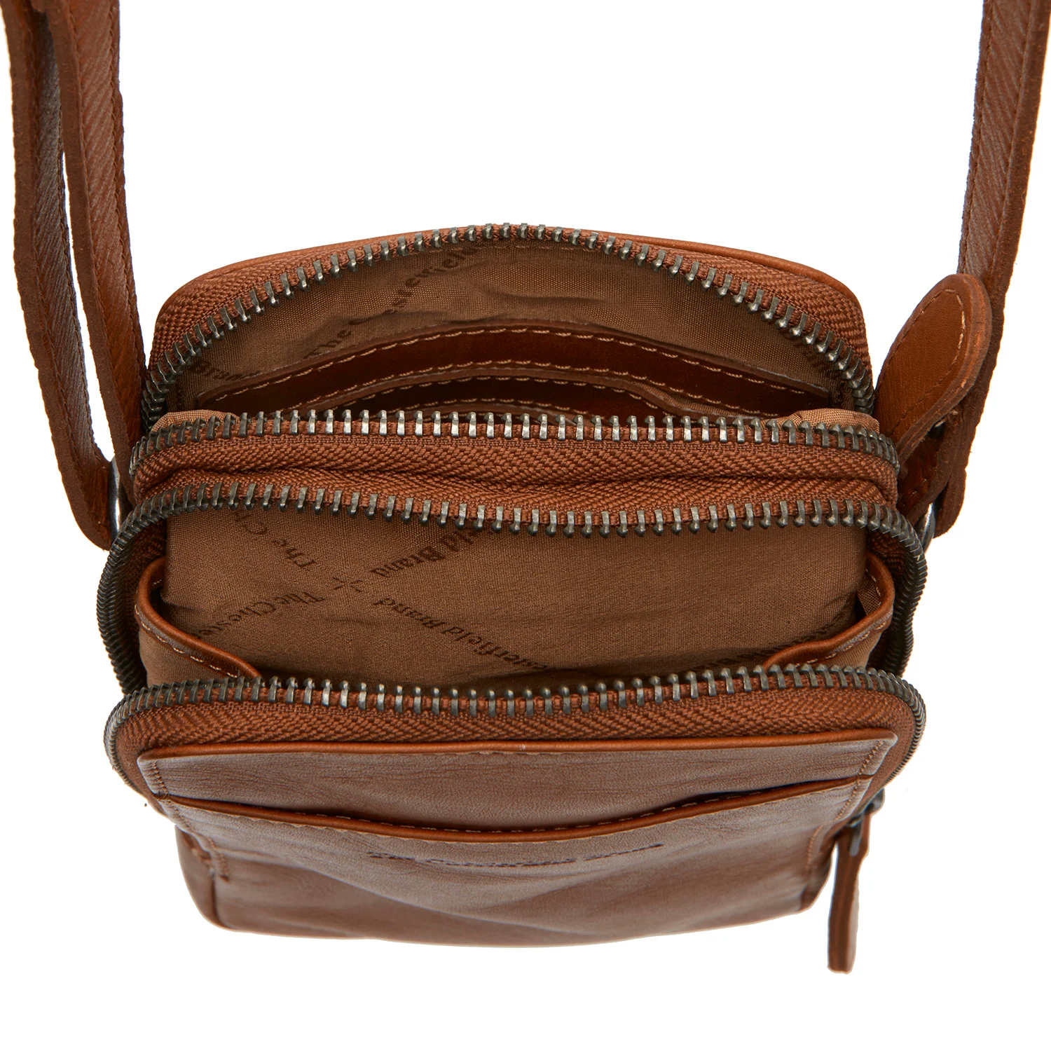 Leather Phone Pouch Cognac Alesund - Image 7