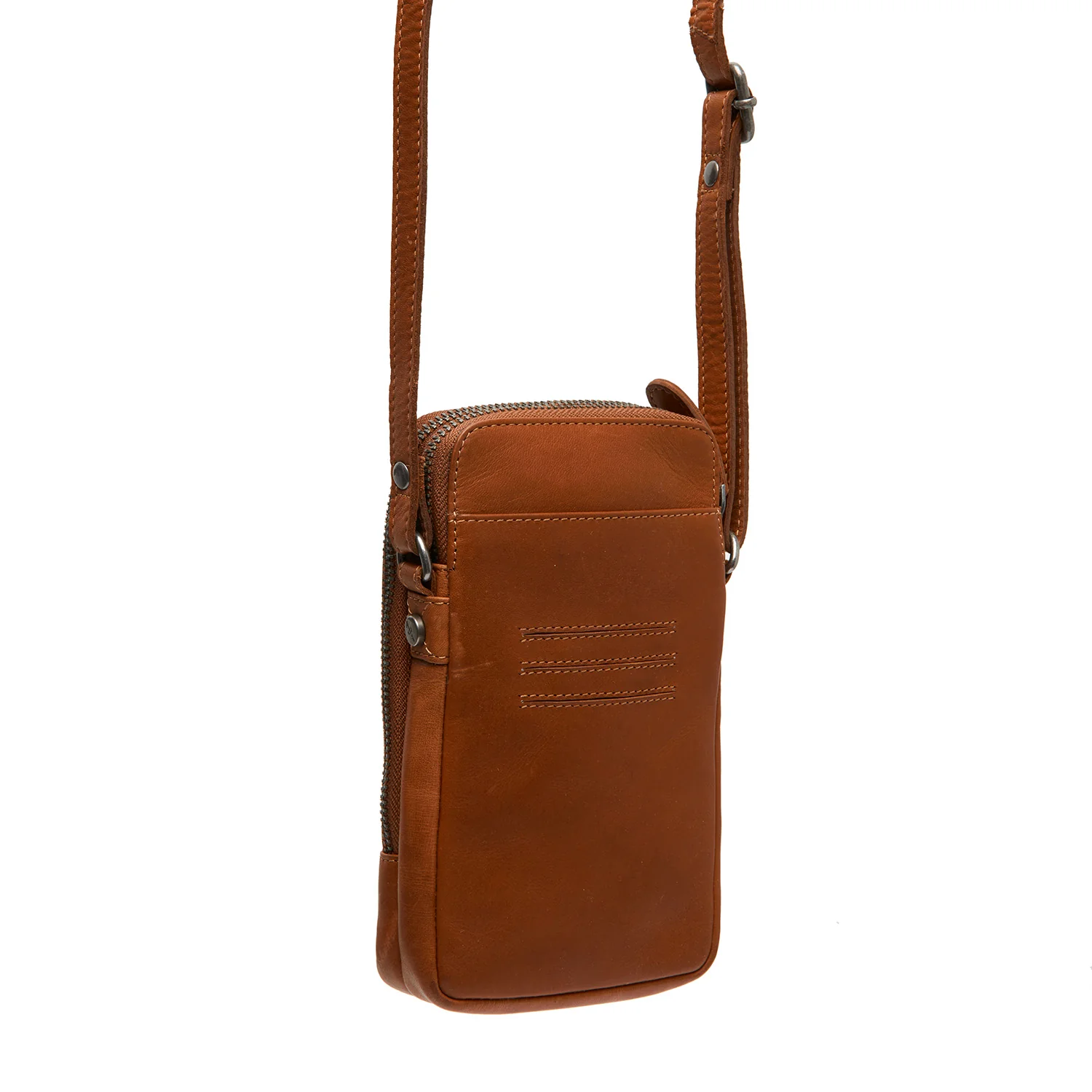 Leather Phone Pouch Cognac Alesund - Image 9