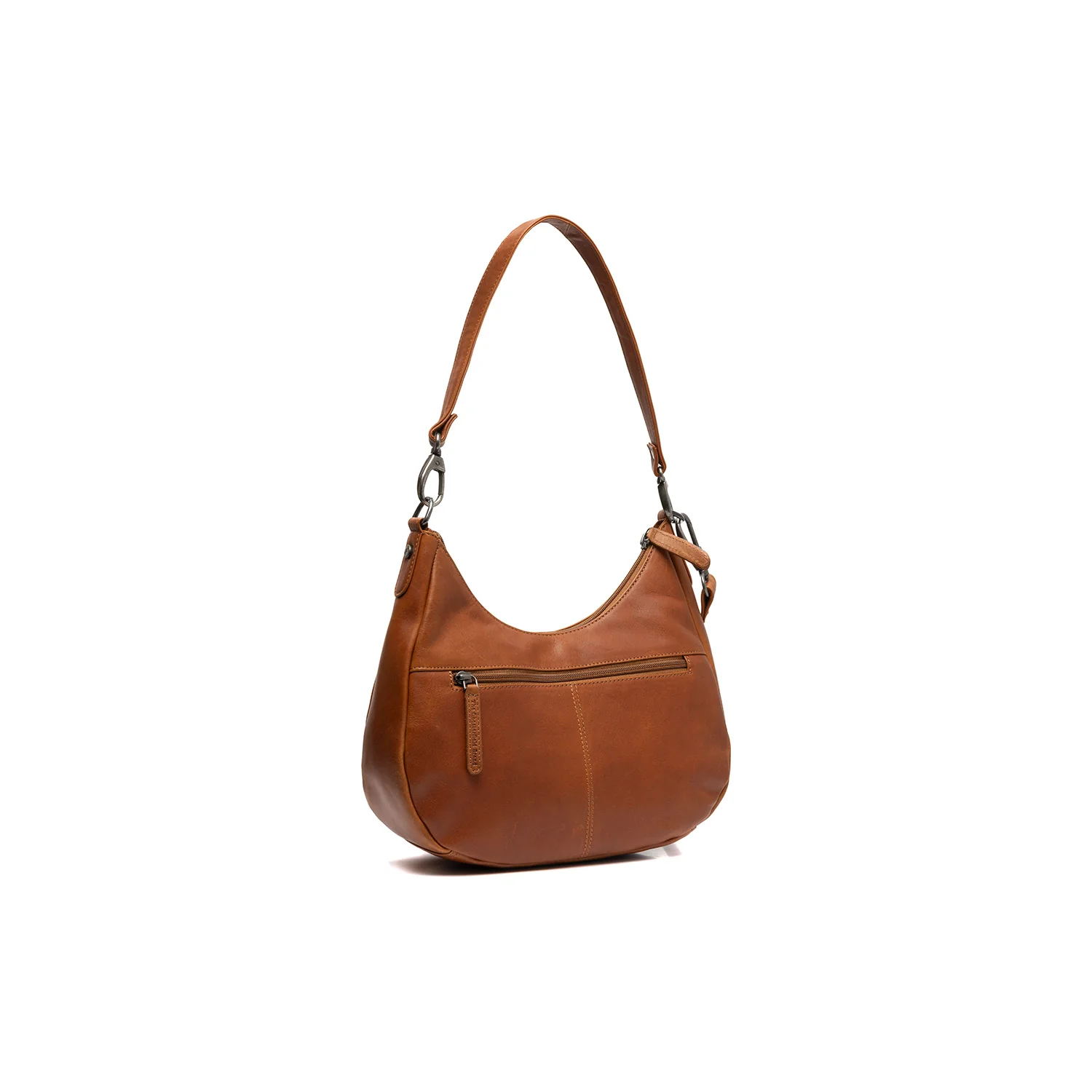 Leather Shoulder Bag Cognac Alexandria - Image 8