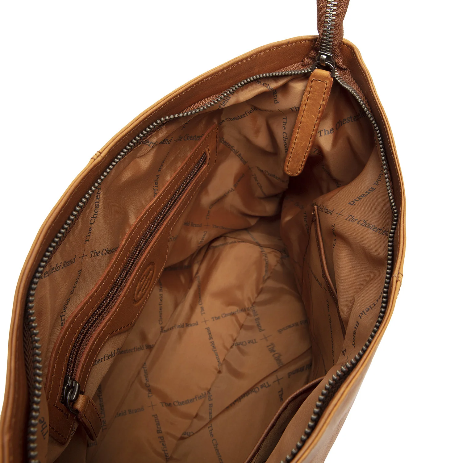 Leather Shoulder Bag Cognac Amelia - Image 4