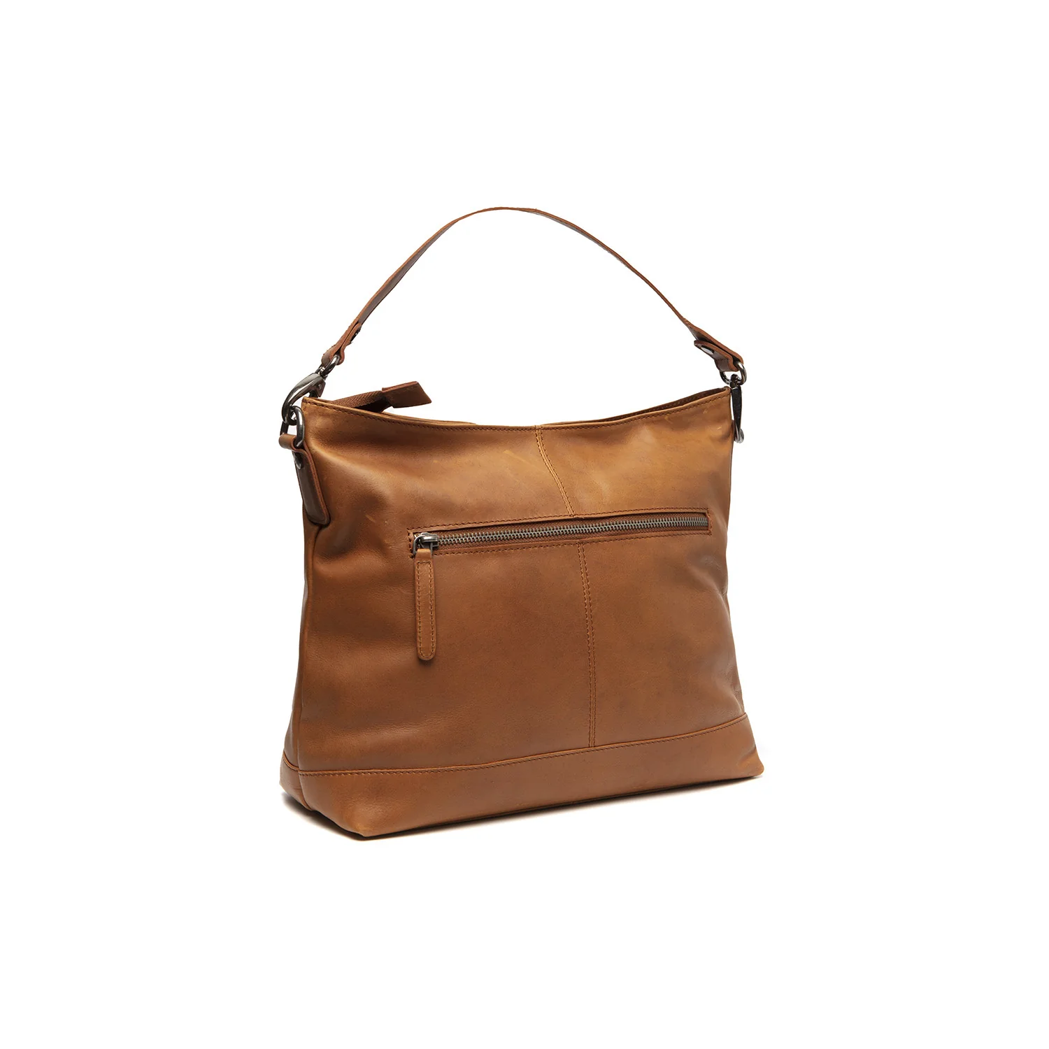 Leather Shoulder Bag Cognac Amelia - Image 7