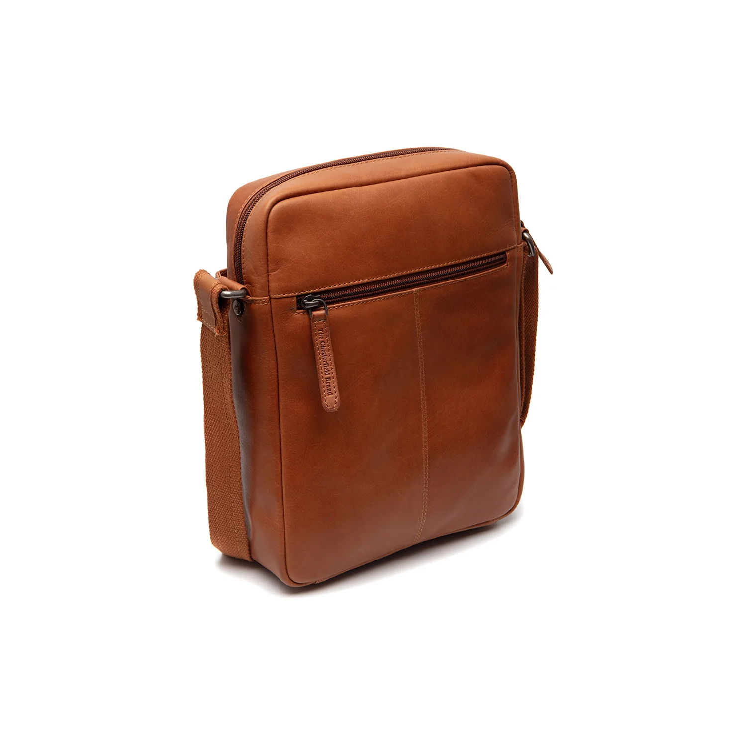 Leather Shoulder Bag Cognac Anzora - Image 7