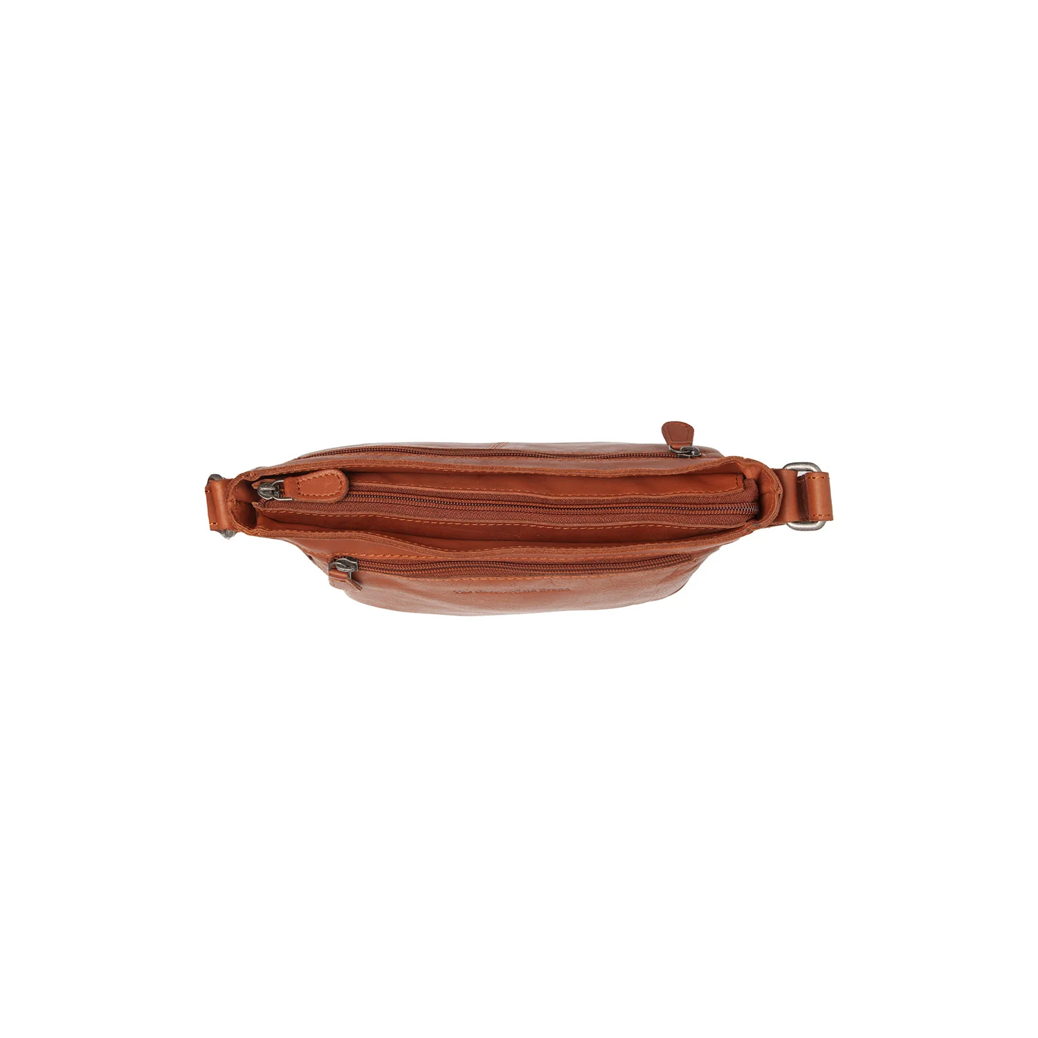 Leather Shoulder Bag Cognac Aston - Image 3