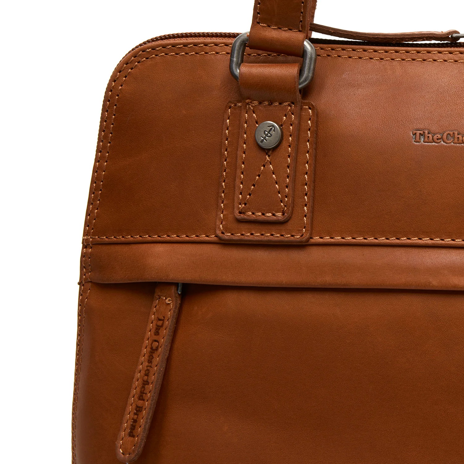 Leather Shoulder Bag Cognac Belgrado - Image 3
