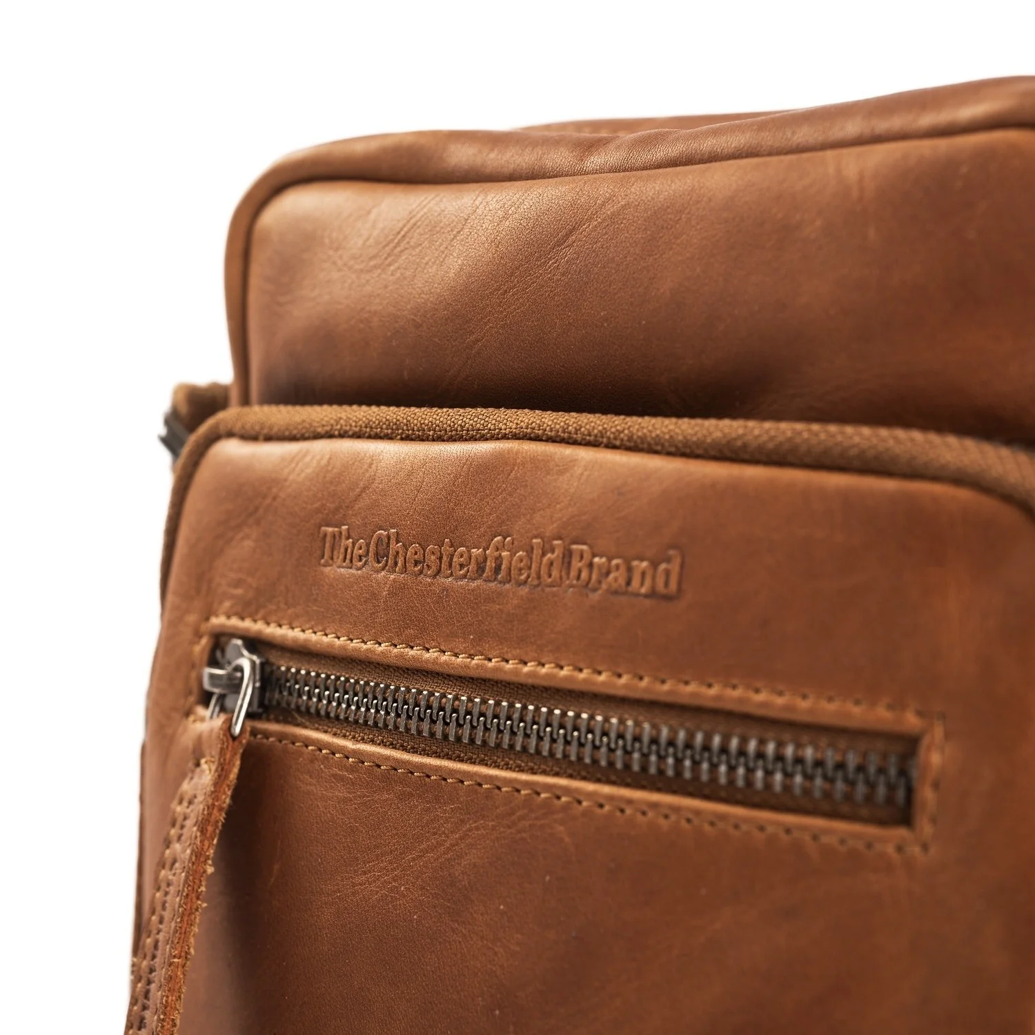 Leather Shoulder Bag Cognac Birmingham - Image 4