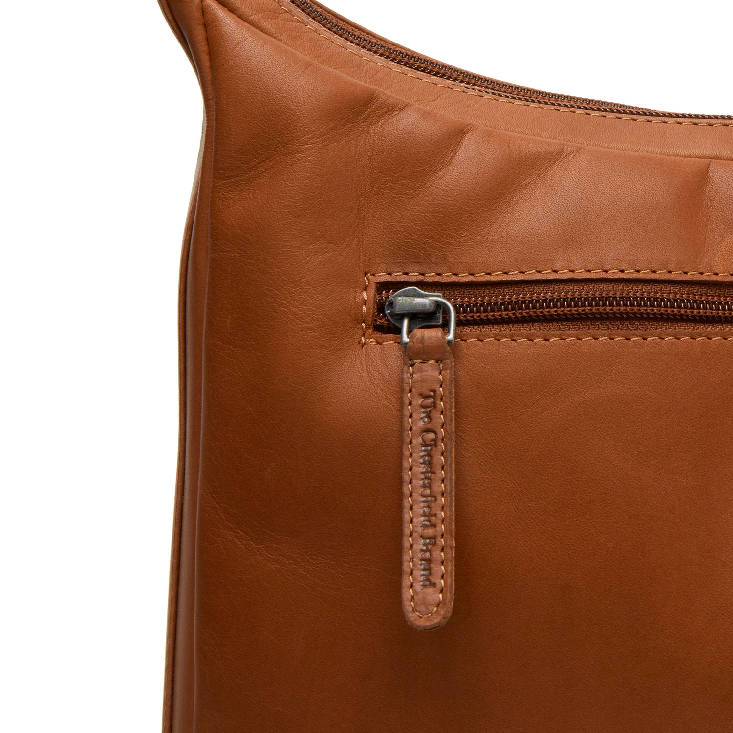 Leather Shoulder Bag Cognac Bryson - Image 5