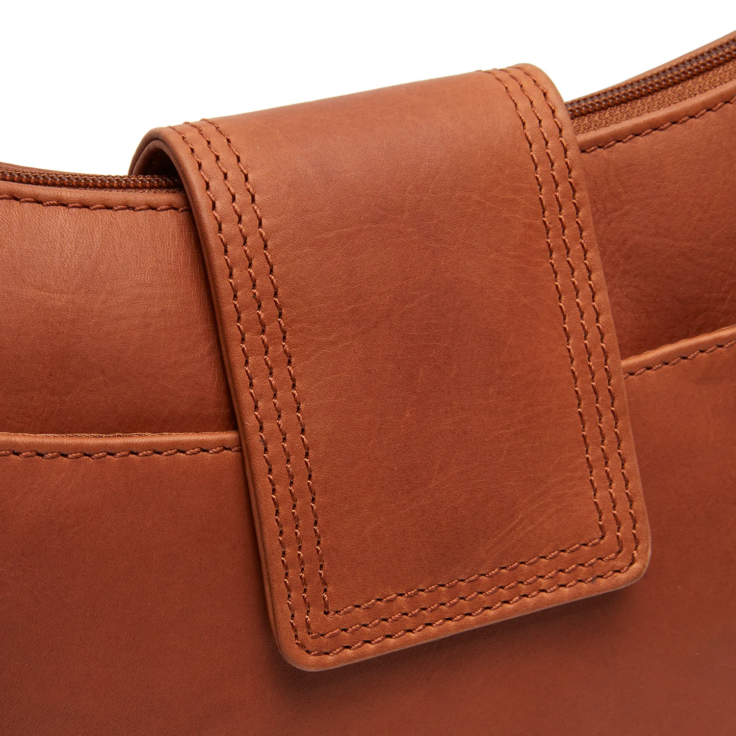 Leather Shoulder Bag Cognac Calora - Image 2