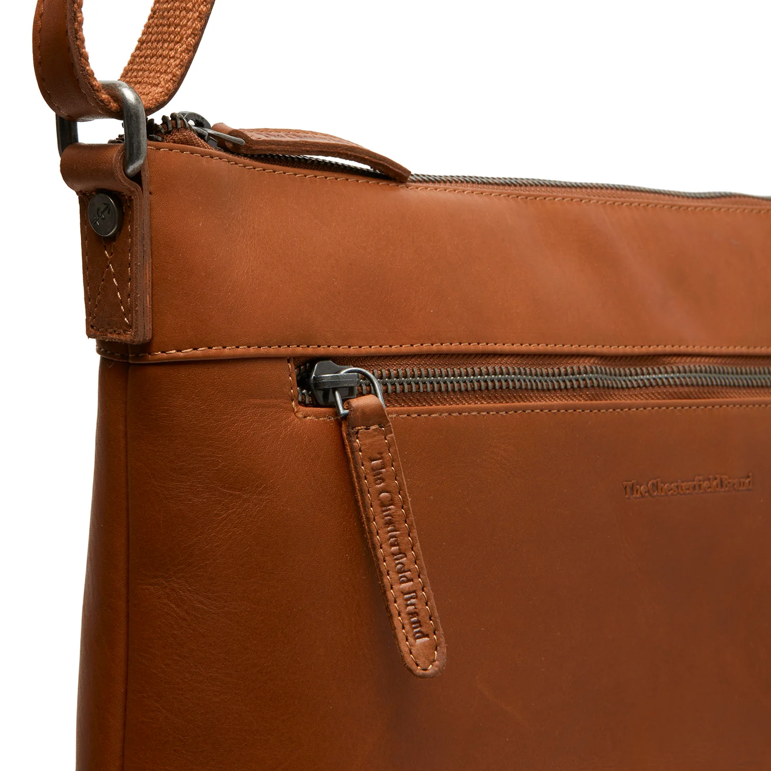 Leather Shoulder Bag Cognac Cartagena - Image 2