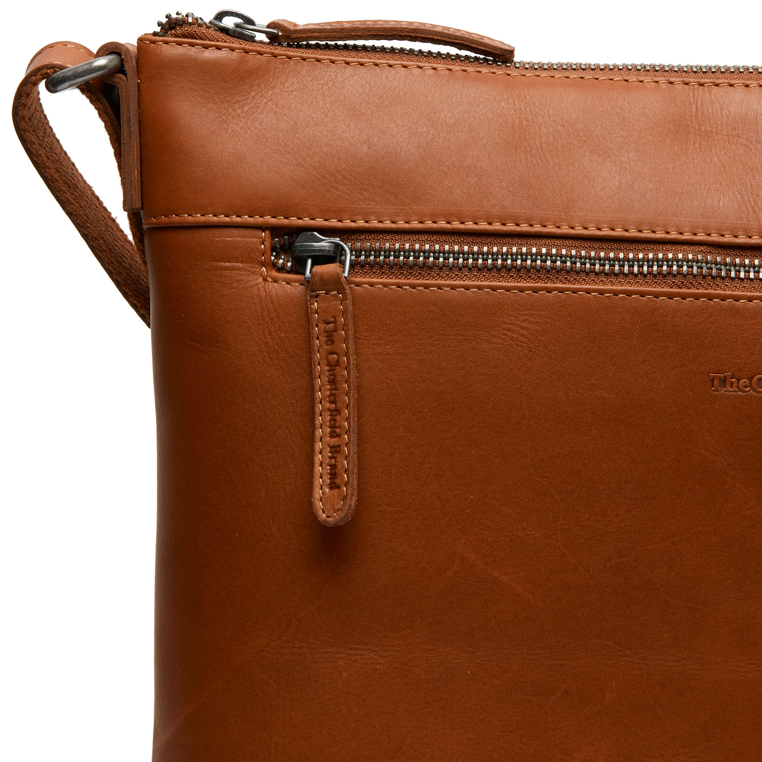 Leather Shoulder Bag Cognac Cartagena - Image 5