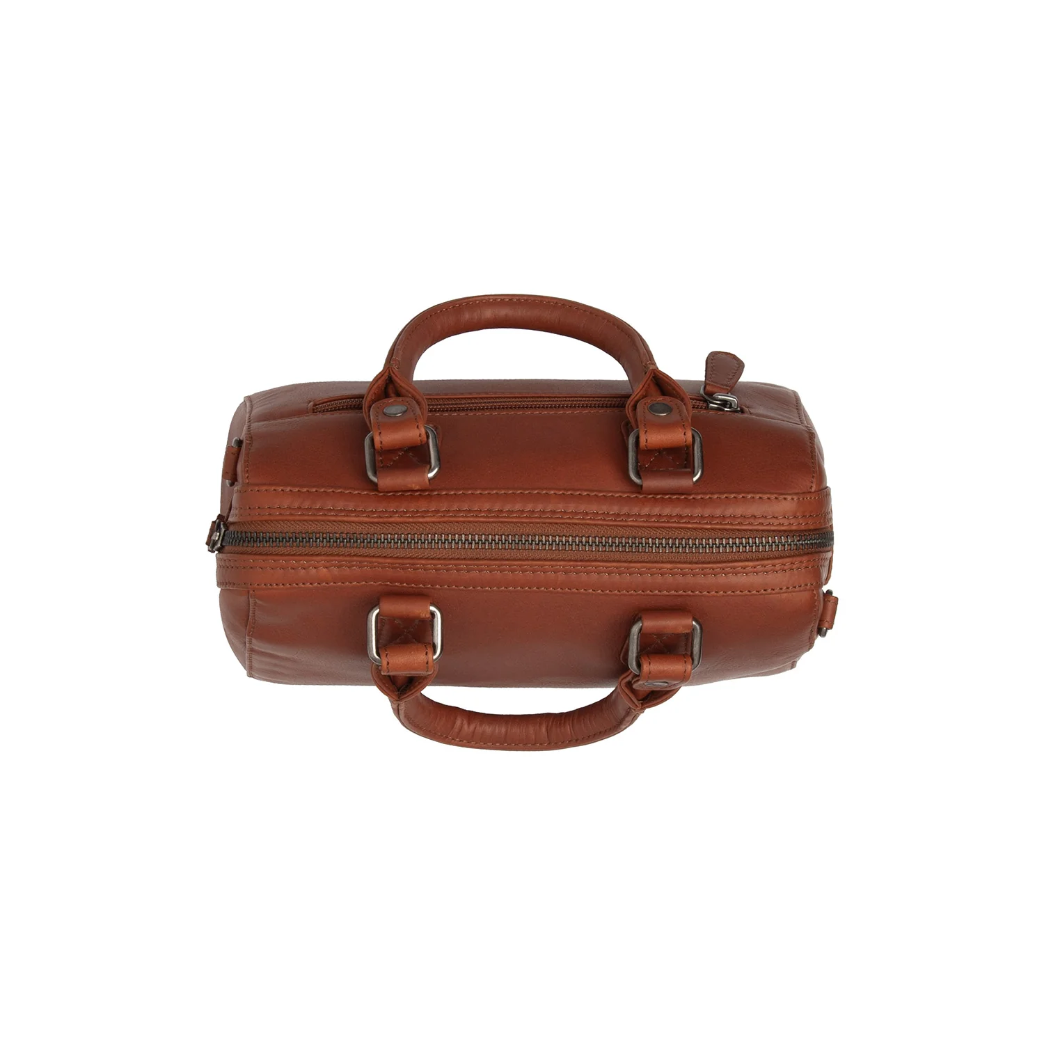 Leather Shoulder Bag Cognac Dalford - Image 4