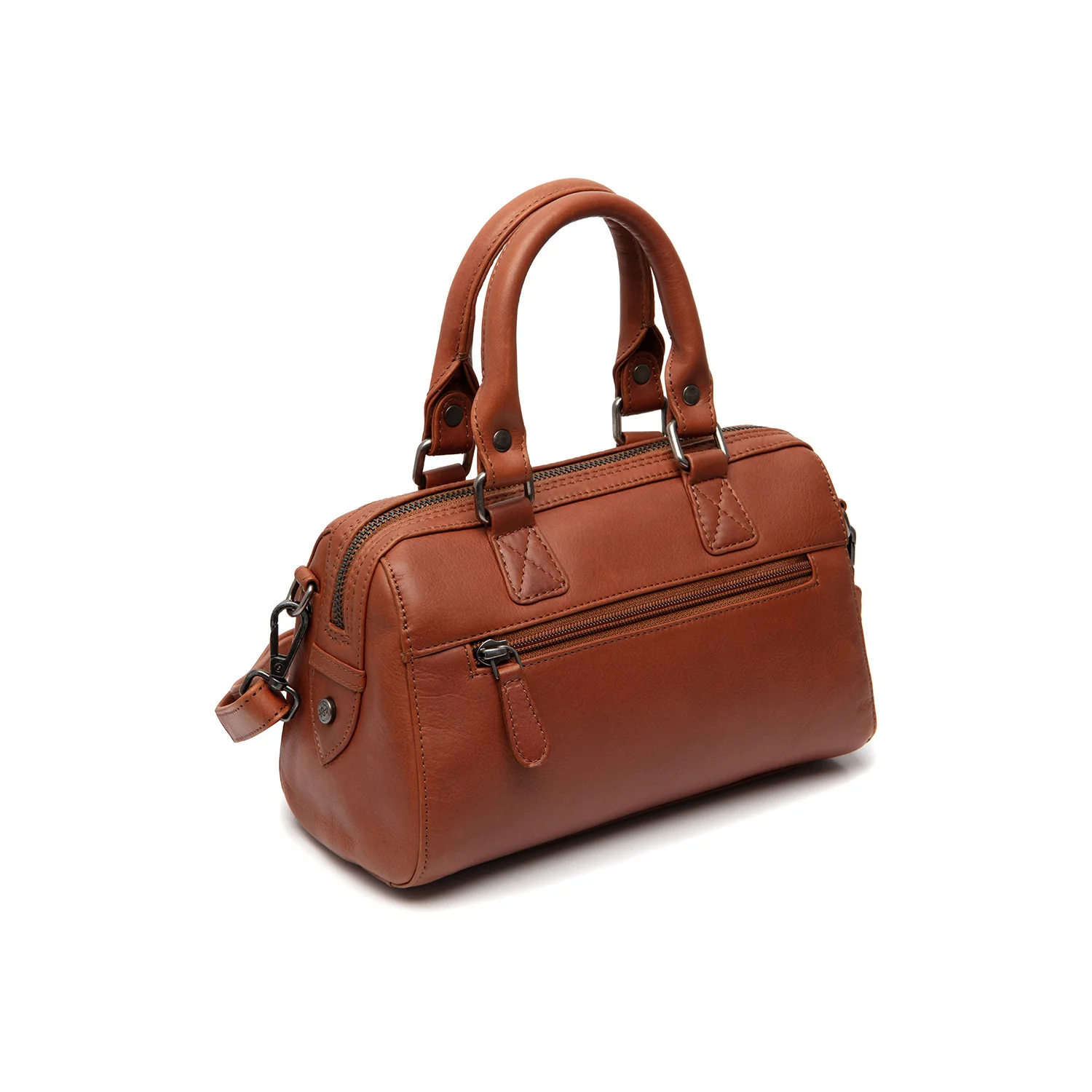 Leather Shoulder Bag Cognac Dalford - Image 8