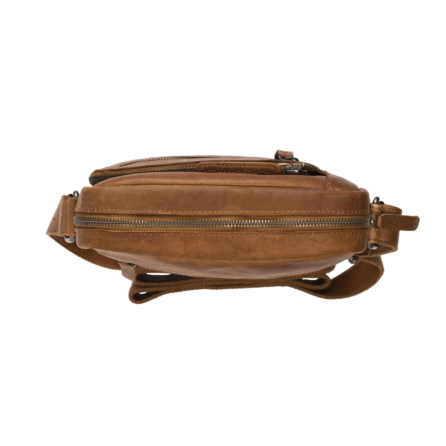 Leather Shoulder Bag Cognac Dessau - Image 5