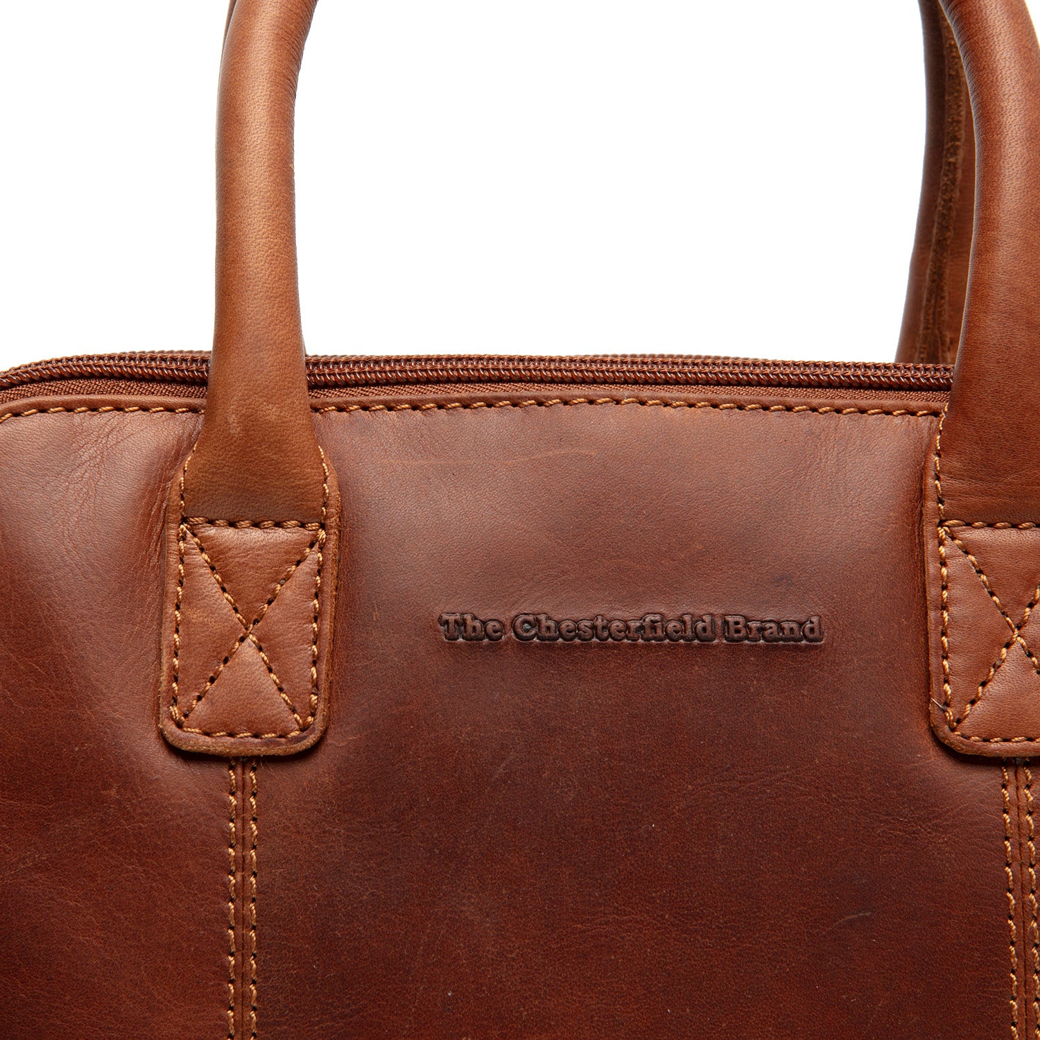 Leather Shoulder Bag Cognac Ezra - Image 6