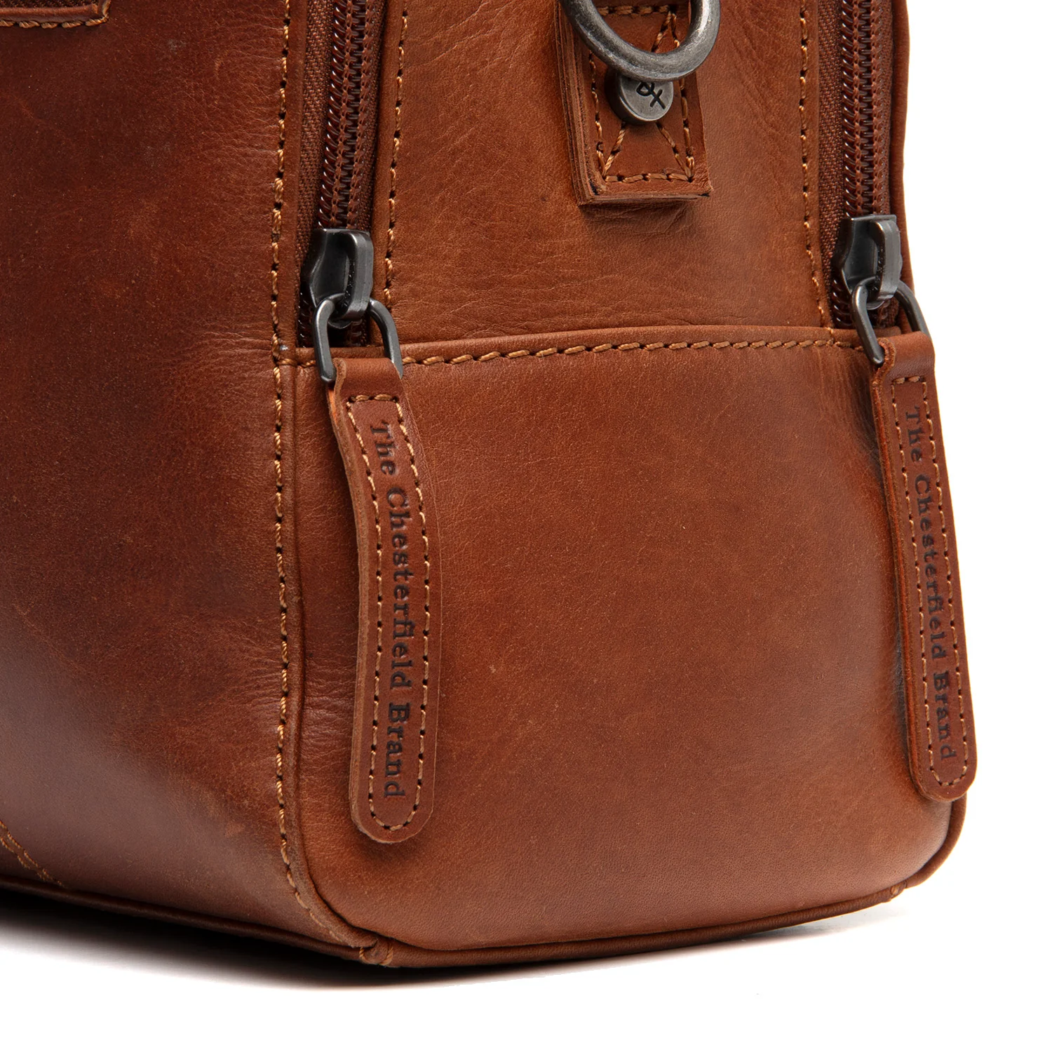 Leather Shoulder Bag Cognac Ezra - Image 7