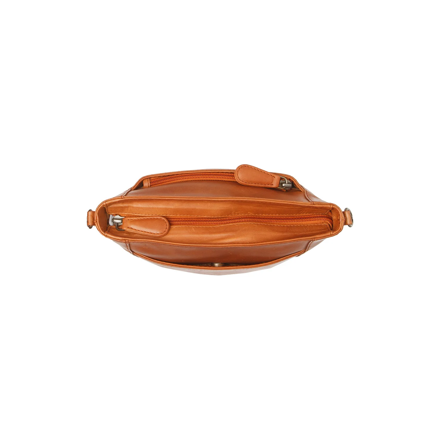 Leather Shoulder Bag Cognac Fintona - Image 4