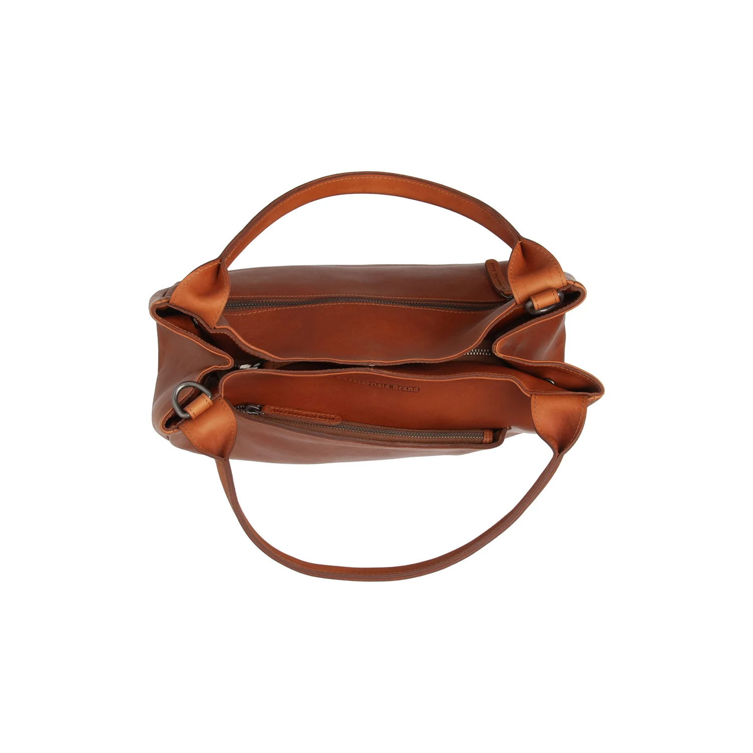 Leather Shoulder Bag Cognac Fioline - Image 3