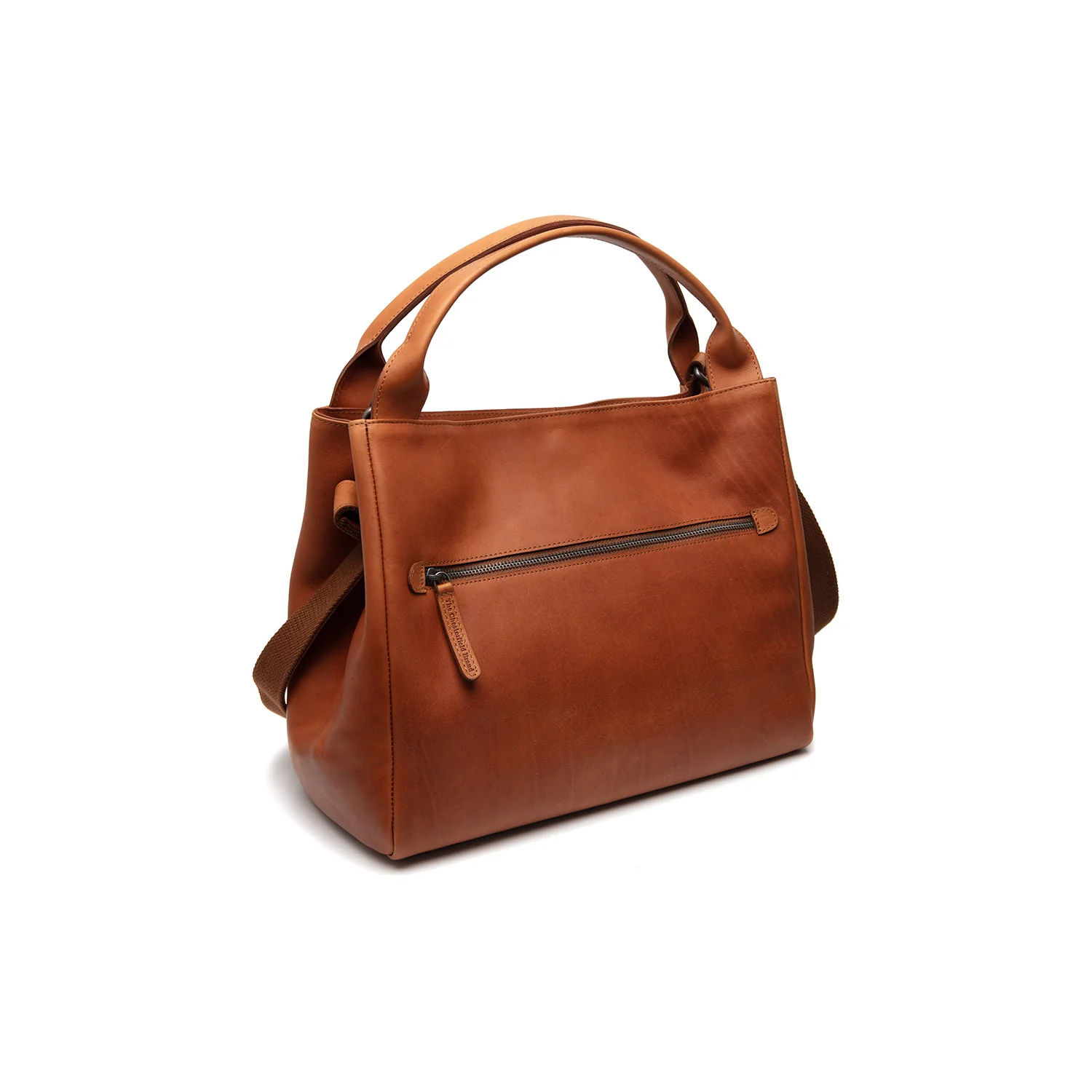Leather Shoulder Bag Cognac Fioline - Image 7