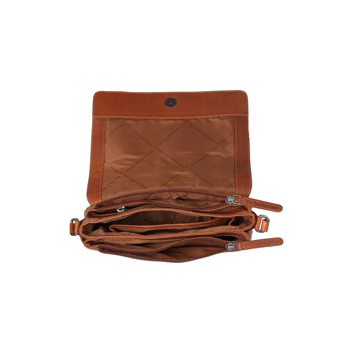 Leather Shoulder Bag Cognac Forano - Image 5