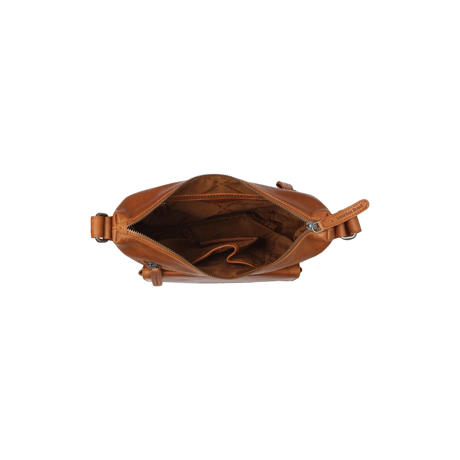 Leather Shoulder Bag Cognac Hailey - Image 5