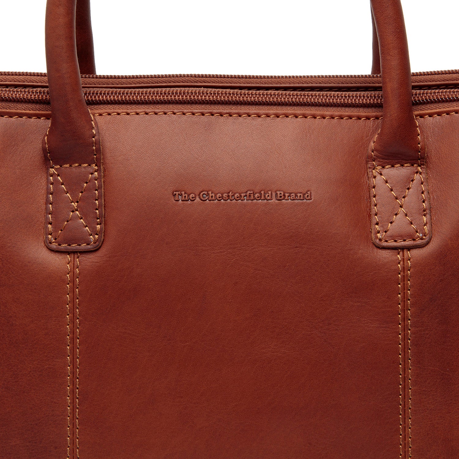 Leather Shoulder Bag Cognac Layton - Image 2
