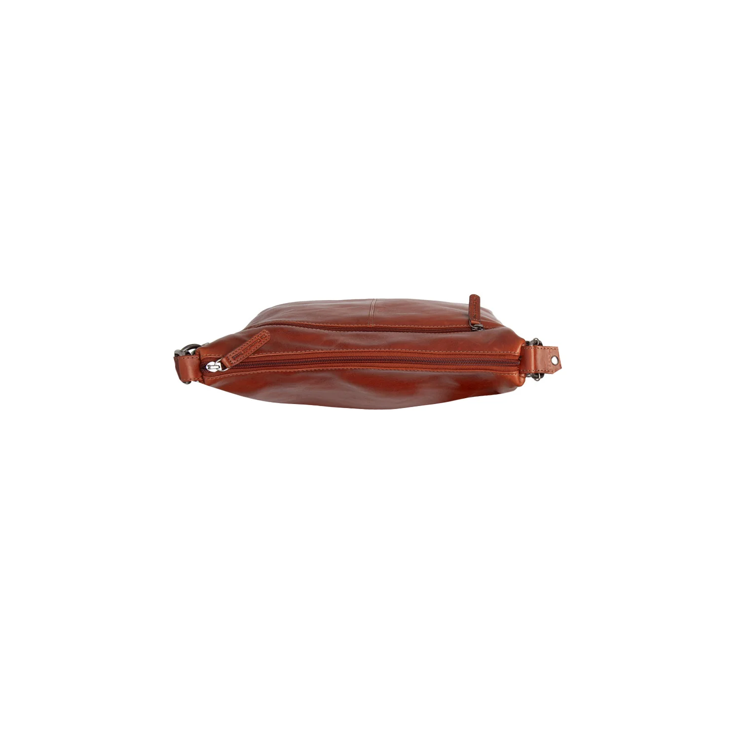 Leather Shoulder Bag Cognac Letizia - Image 3