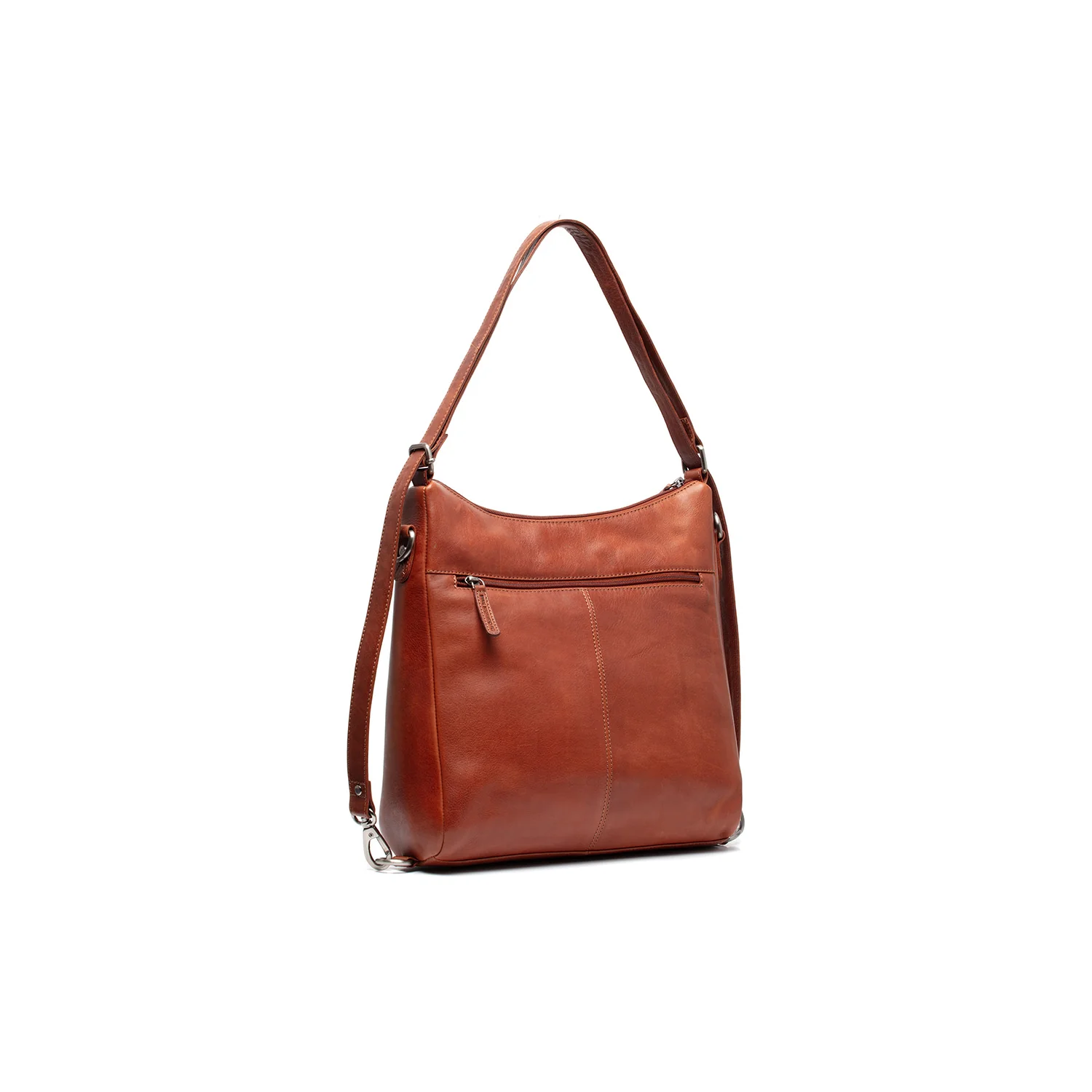 Leather Shoulder Bag Cognac Letizia - Image 6