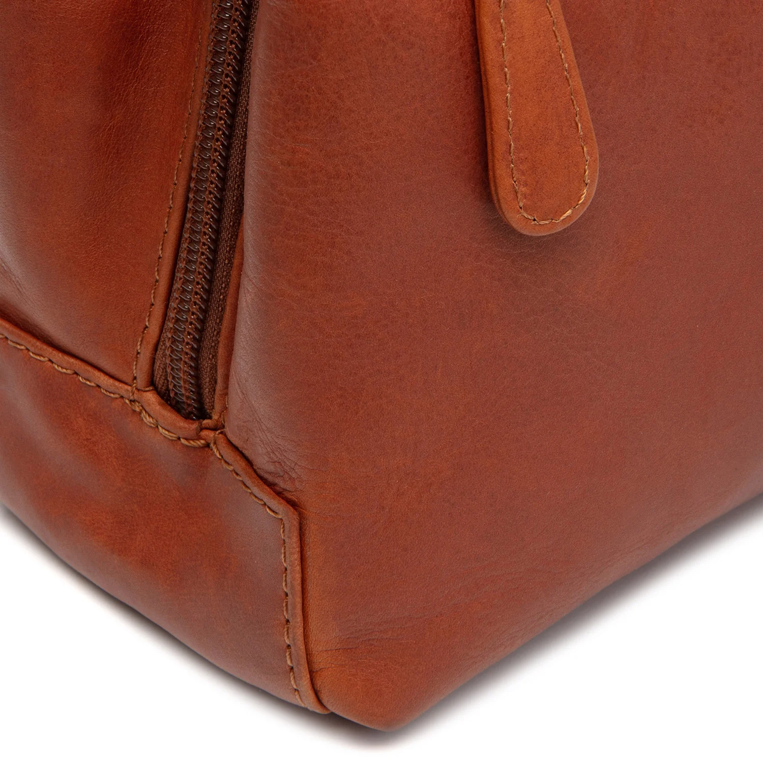 Leather Shoulder Bag Cognac Lunera - Image 7